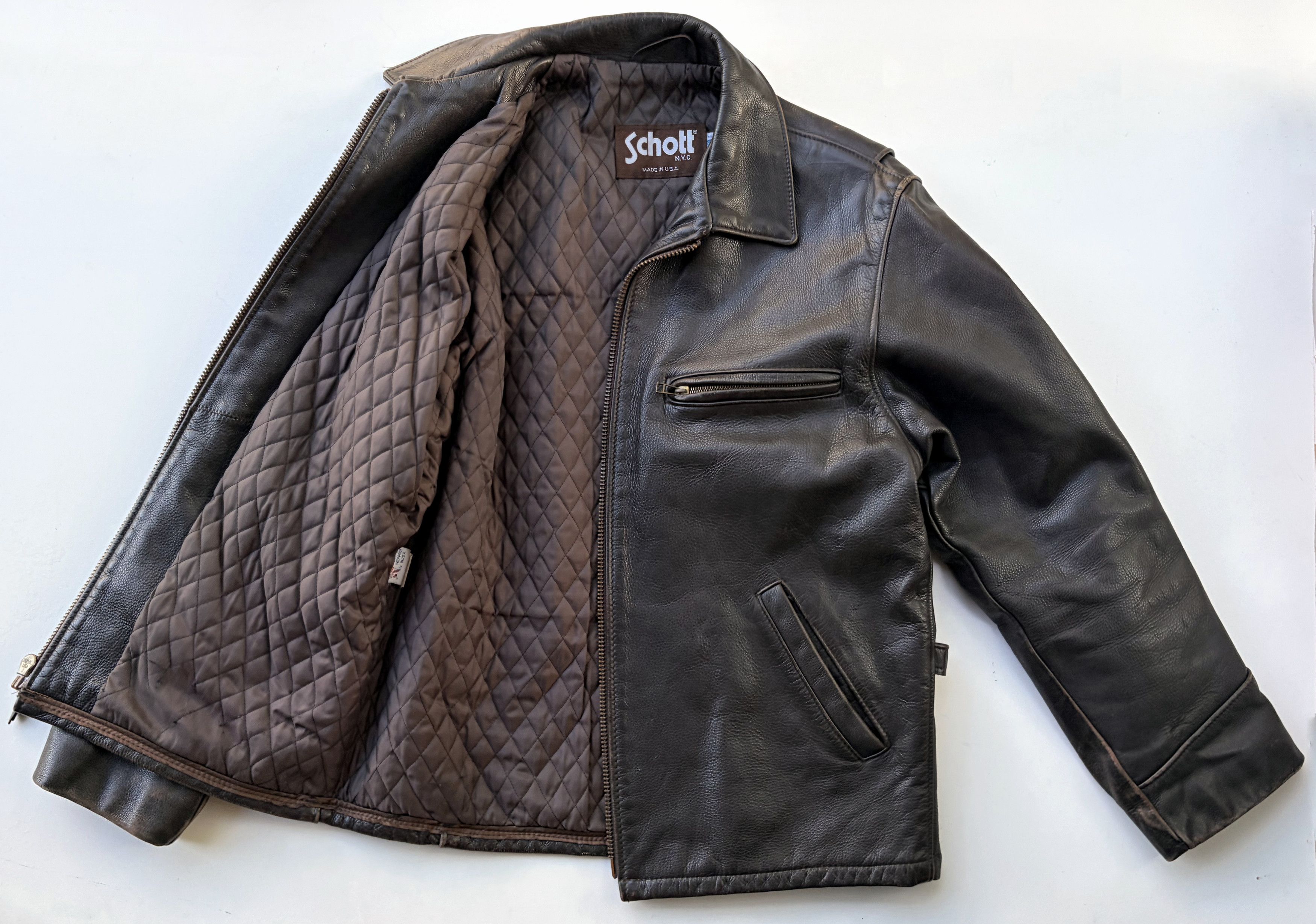 Schott Schott NYC 546 Leather Jacket Size US L / EU 52-54 / 3 - 14 Thumbnail