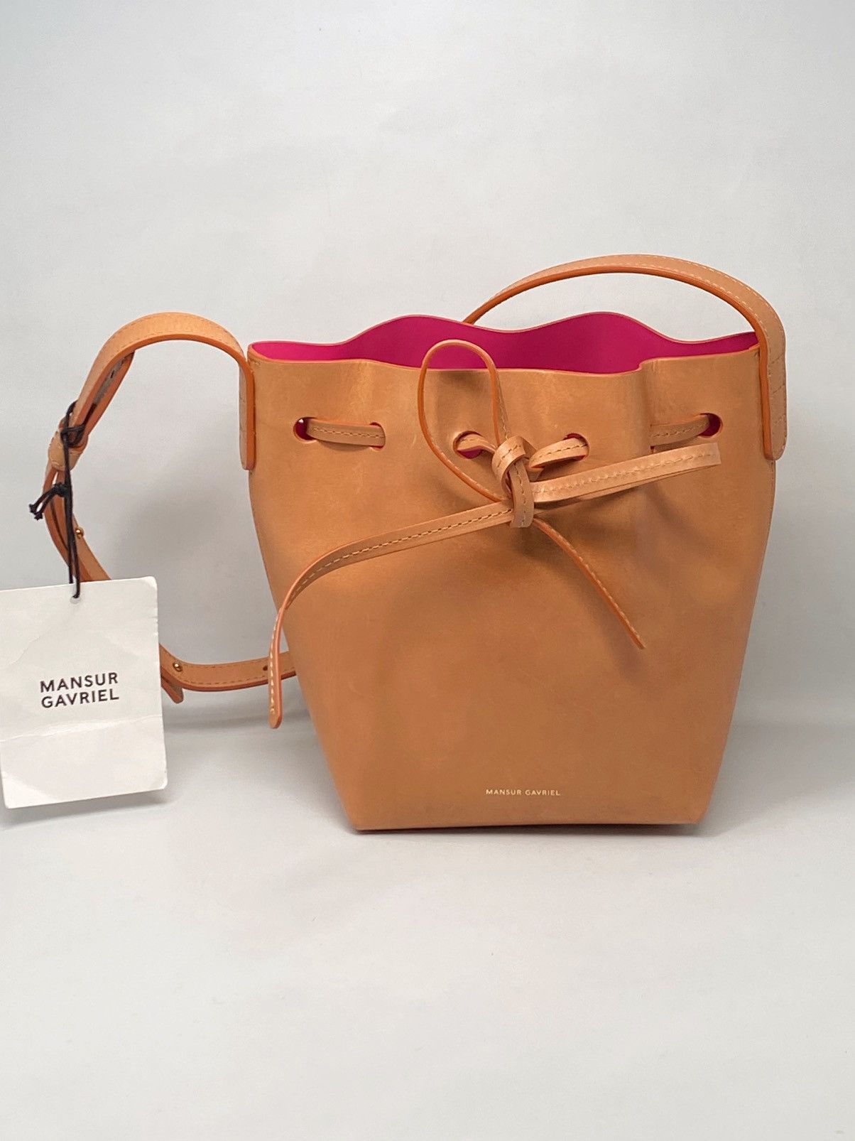 Mansur Gavriel Mansur Gavriel Mini Mini Leather Bucket Bag Size ONE SIZE - 5 Thumbnail