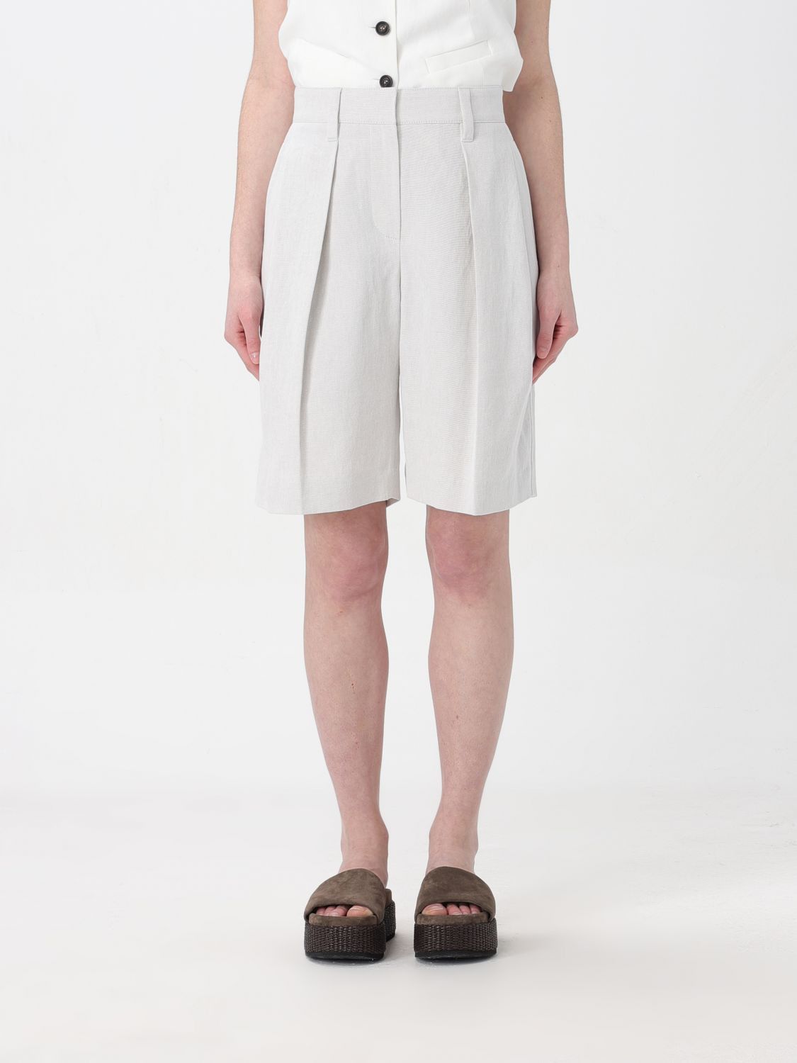 image of Brunello Cucinelli Short Woman Grey, Women's (Size 26)