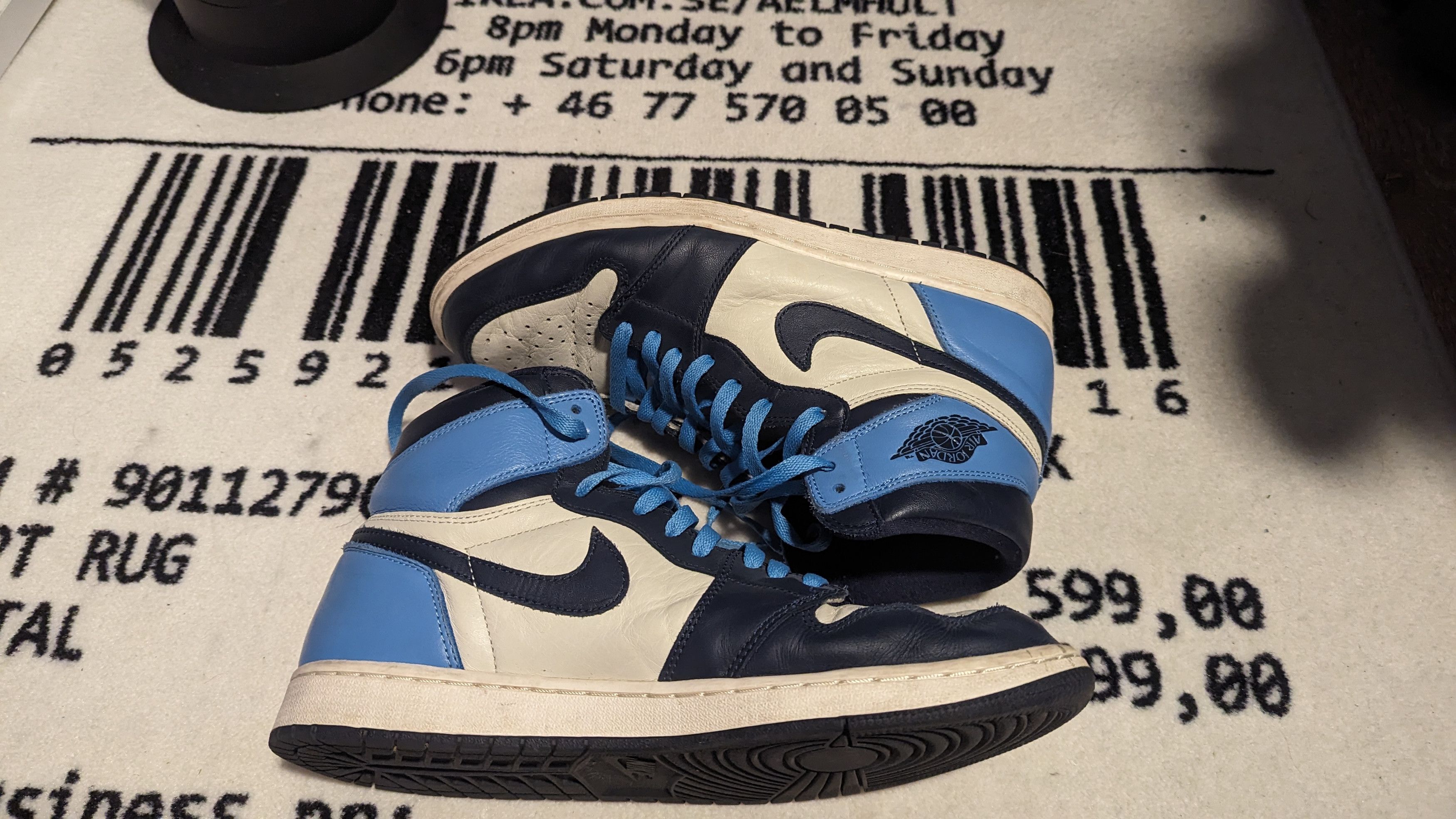 Jordan Brand Jordan 1 Retro High Obsidian Size US 11.5 / EU 44-45 - 1 Thumbnail