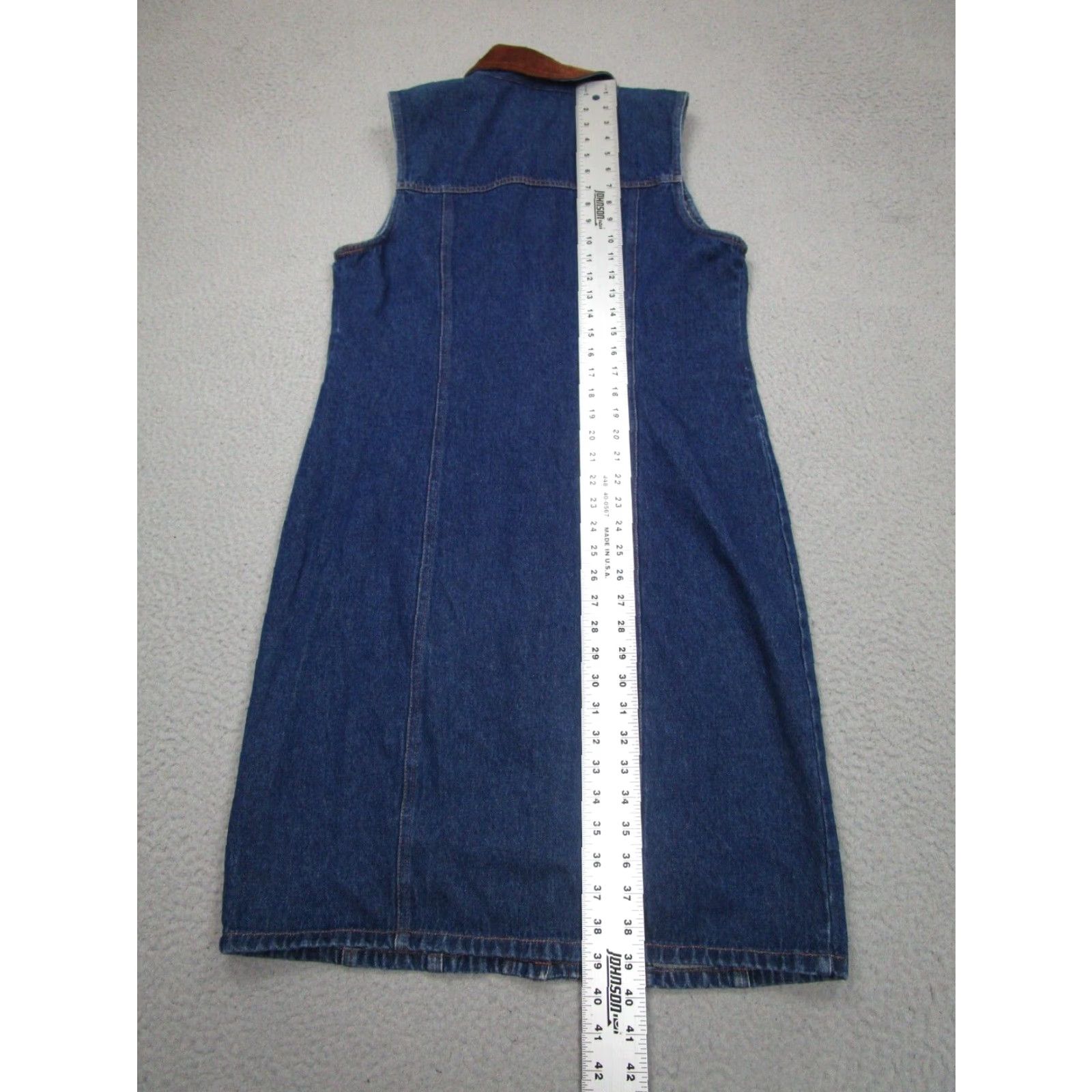 Vintage VINTAGE Carole Little Western Cowgirl Denim Midi Dress Blue Womens S Size S / US 4 / IT 40 - 6 Thumbnail