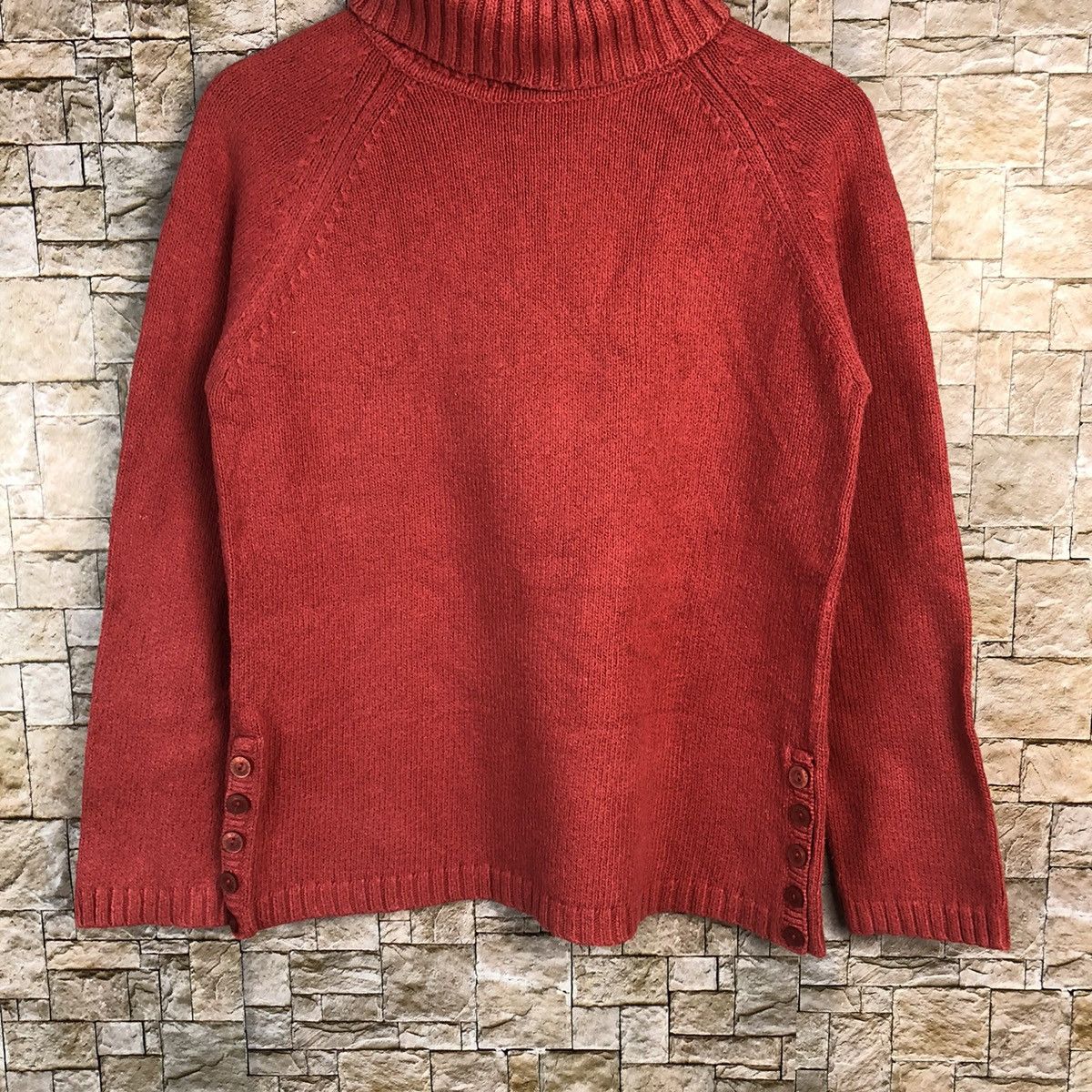 Homespun Knitwear × Japanese Brand Eddie Bauer vintage japan Red Knitwear #A940 Size M / US 6-8 / IT 42-44 - 3 Thumbnail