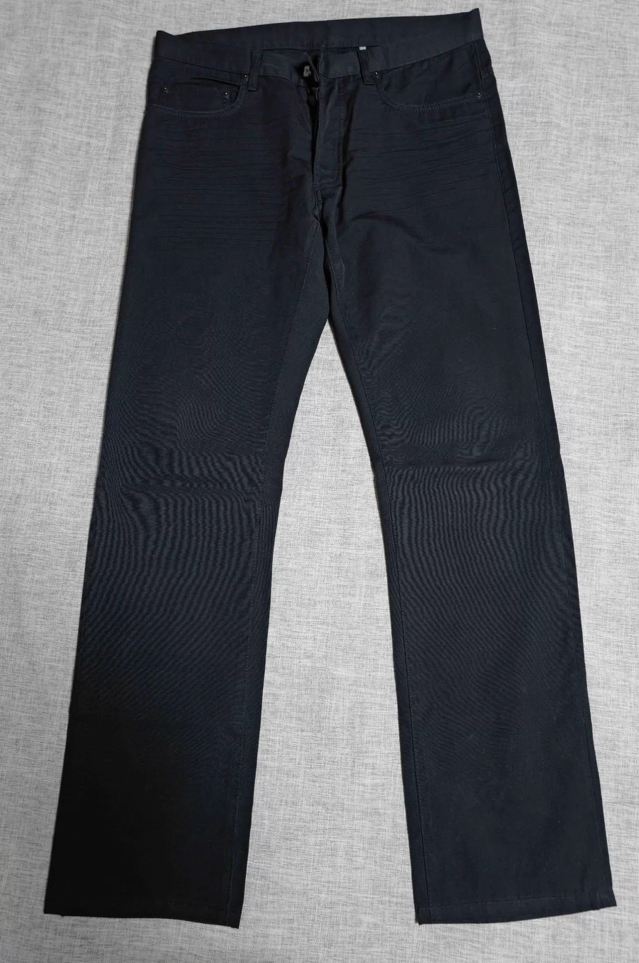 Dior Black Casual Pants with Textured Leg Patterns Size US 32 / EU 48 - 1 Thumbnail