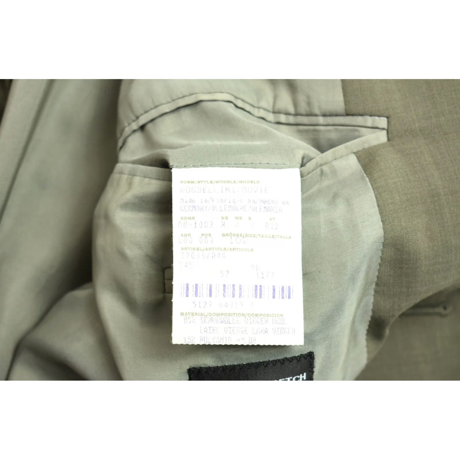 Hugo Boss HUGO BOSS Black Label Rossellini/Movie Blazer Men LARGE Wool Blend Stretch Green Size 42R - 6 Thumbnail