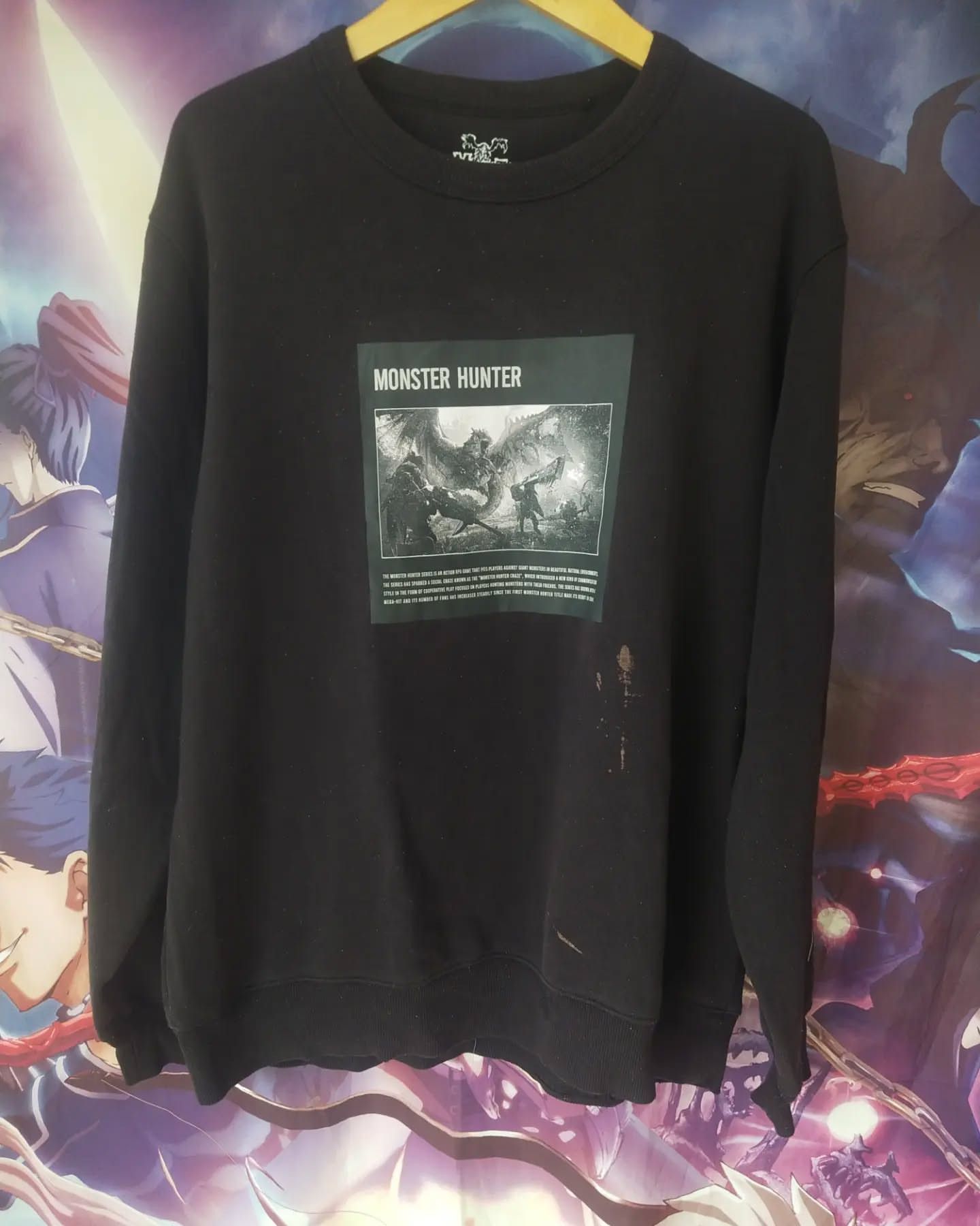 Anime Monster Hunter x GU Graphic Game Crewneck Size US XL / EU 56 / 4 - 1 Thumbnail