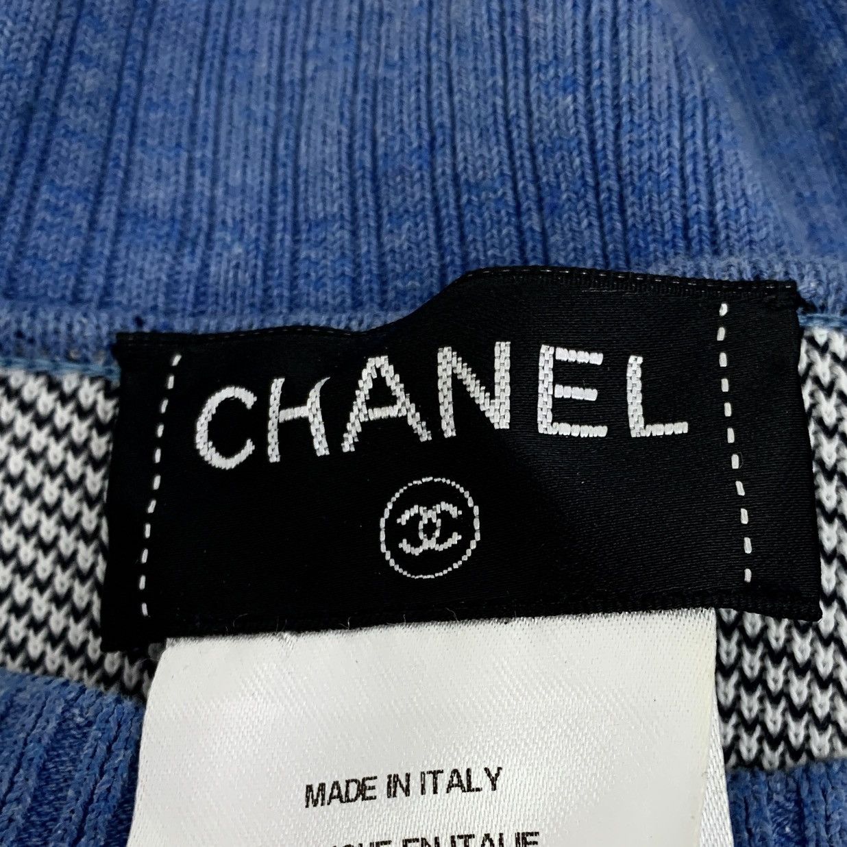Chanel Chanel Blue Tassel Cotton Short Sleeve Knit Top K26WX Size XS / US 0-2 / IT 36-38 - 5 Thumbnail
