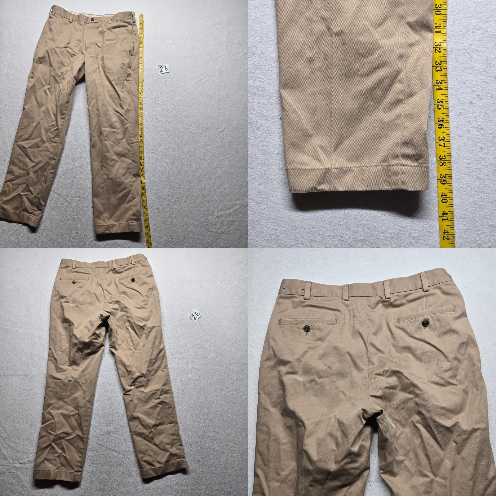 Brooks Brothers Brooks Brothers Advantage Chino Hudson Men's Pants 34x30 Beige Flat Front Twill Size US 34 / EU 50 - 8 Thumbnail