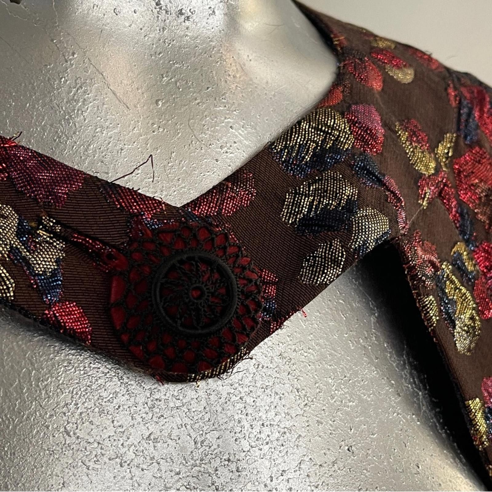 NBDN Nobrandedon Elegant Floral Patterned Shoulder Cape Size M / US 6-8 / IT 42-44 - 5 Thumbnail