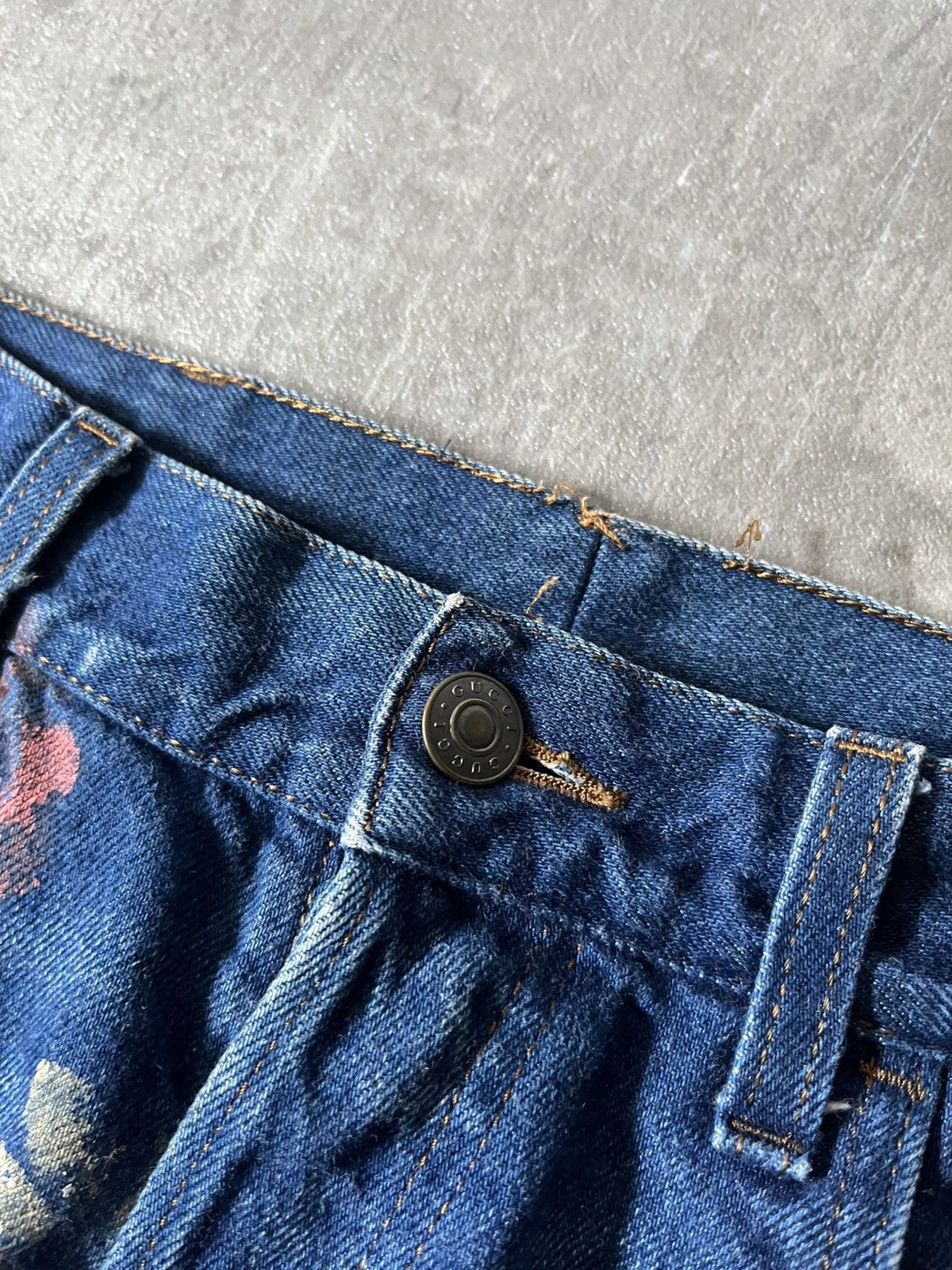 Gucci Gucci A/W 16 Hand Painted Floral jeans blue rare Size US 32 / EU 48 - 8 Thumbnail