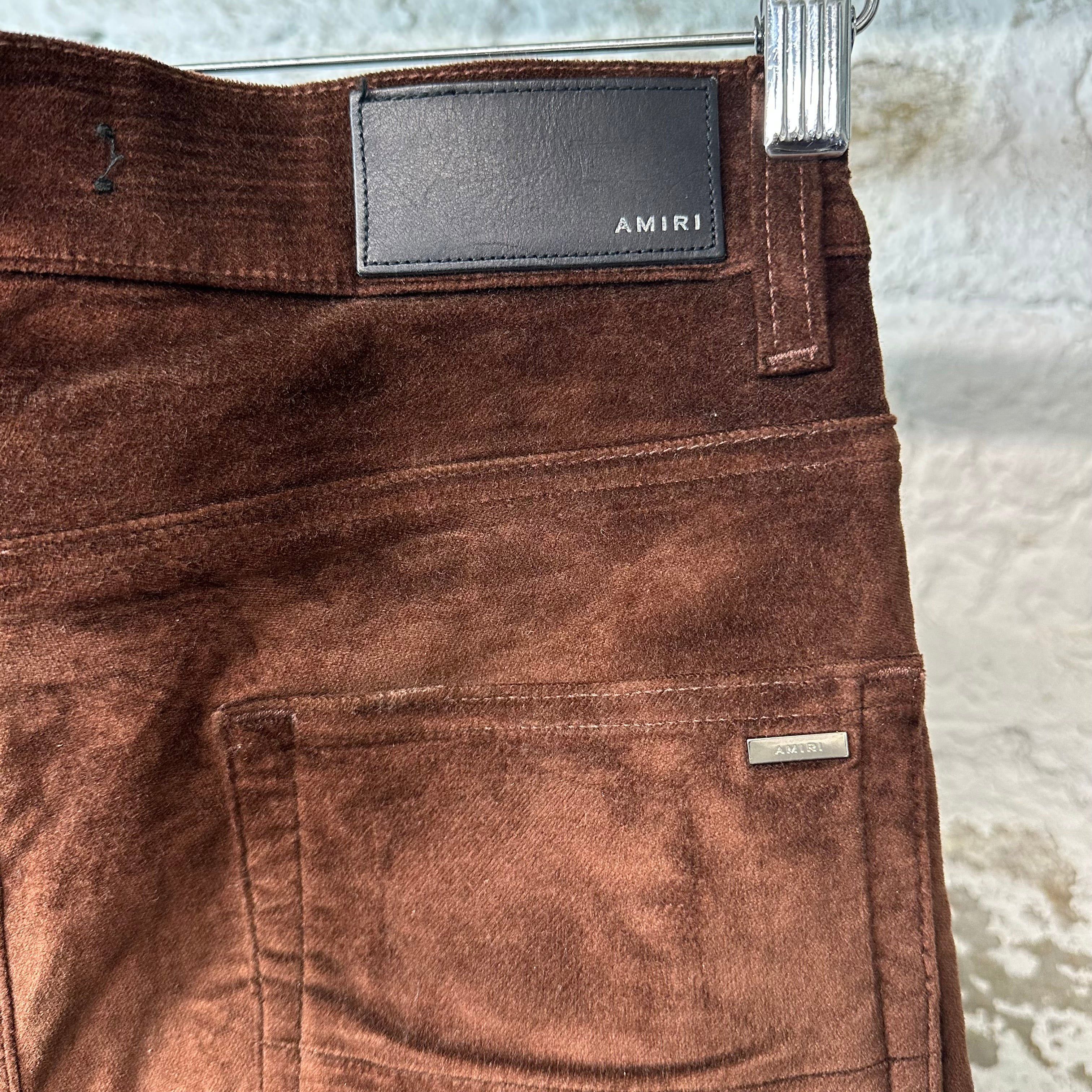 Amiri Amiri Plain Brown Velour Jeans Sz 29 Size US 29 - 4 Thumbnail