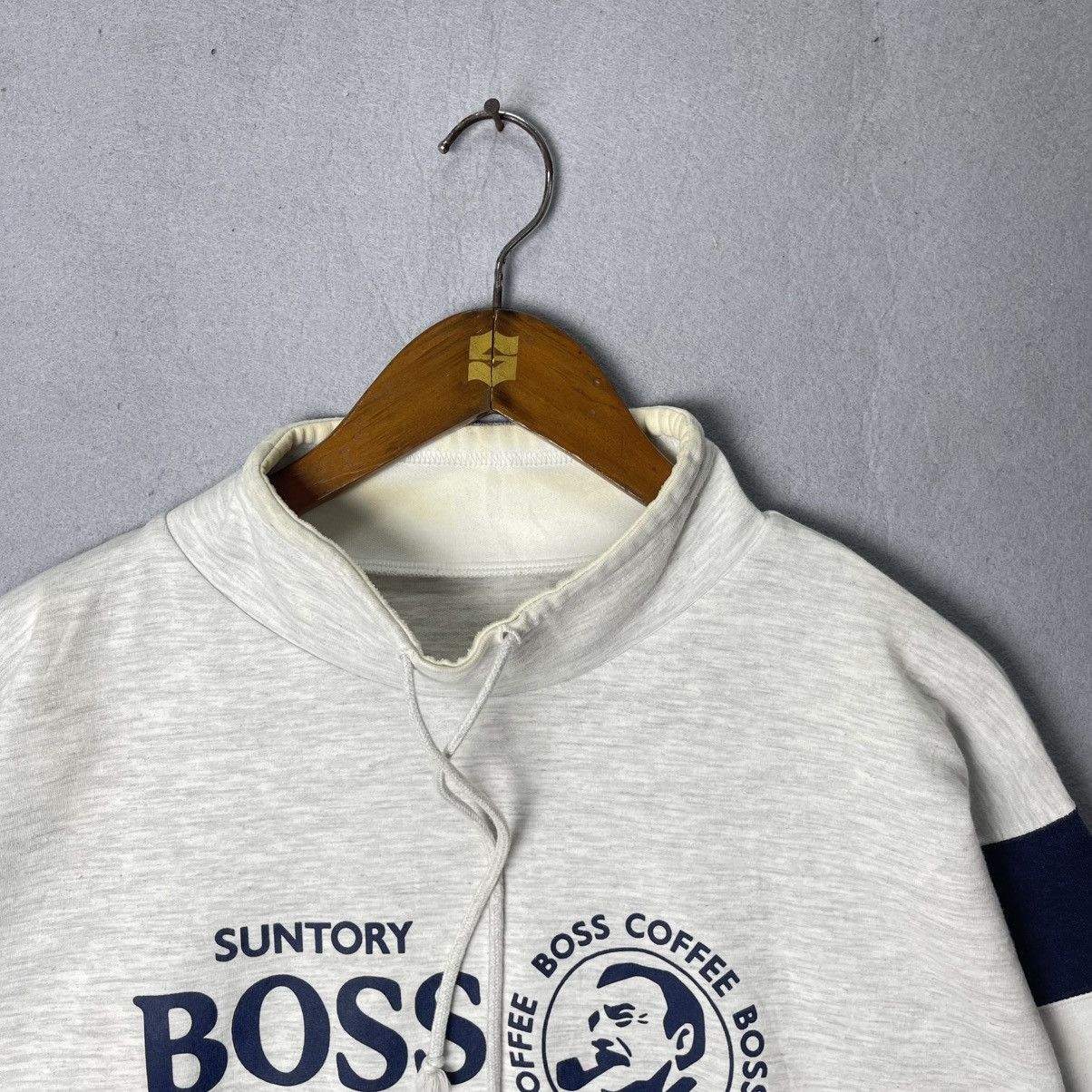 Japanese Brand Vintage Suntory Boss Coffee Mock Neck Sweatshirt Size US L / EU 52-54 / 3 - 2 Thumbnail