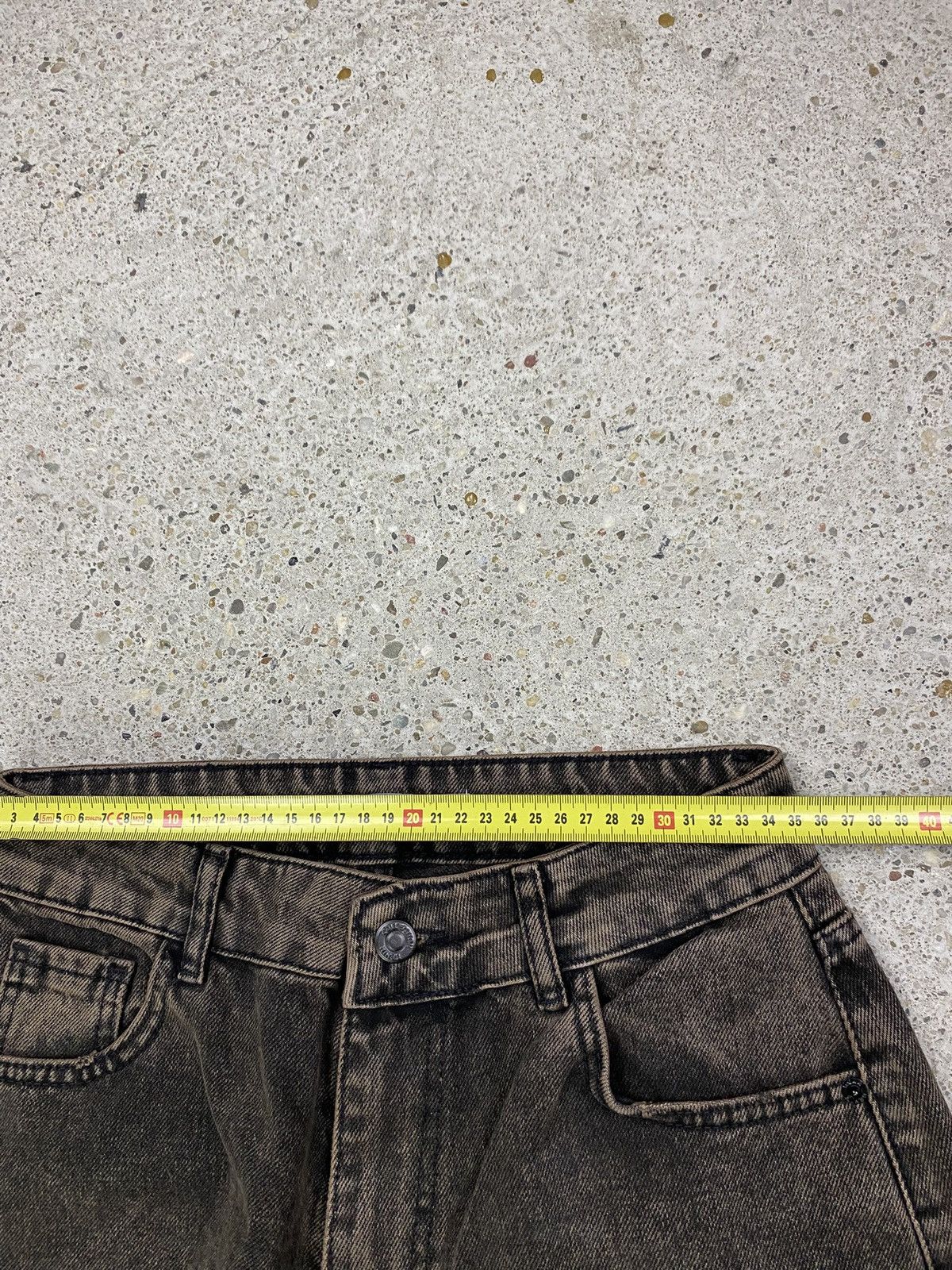 Vintage Lumina denim jeans brown autumn grey wide leg baggy fit Size 28" / US 6 / IT 42 - 7 Thumbnail