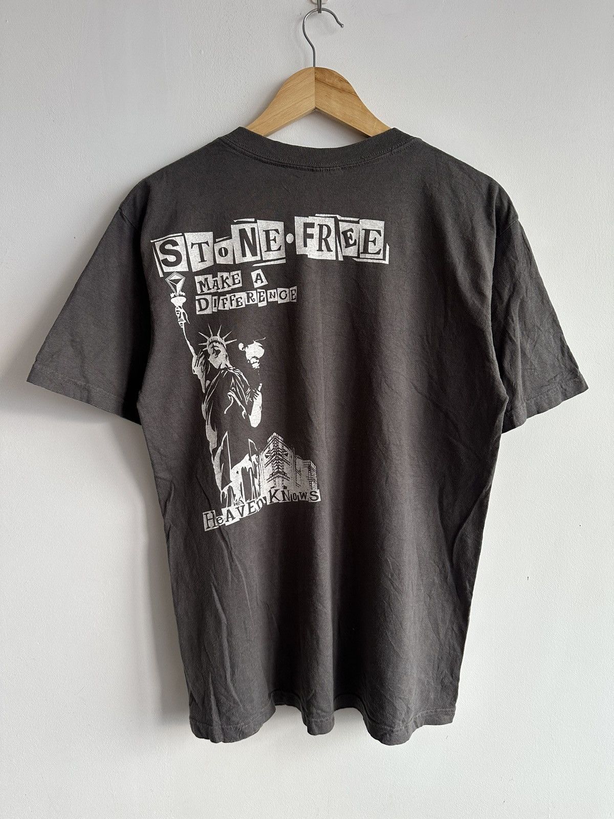 Thrasher × Vintage Vintage Stone Free Skateboard Punk Trash USA RARE TEE Size US M / EU 48-50 / 2 - 2 Thumbnail