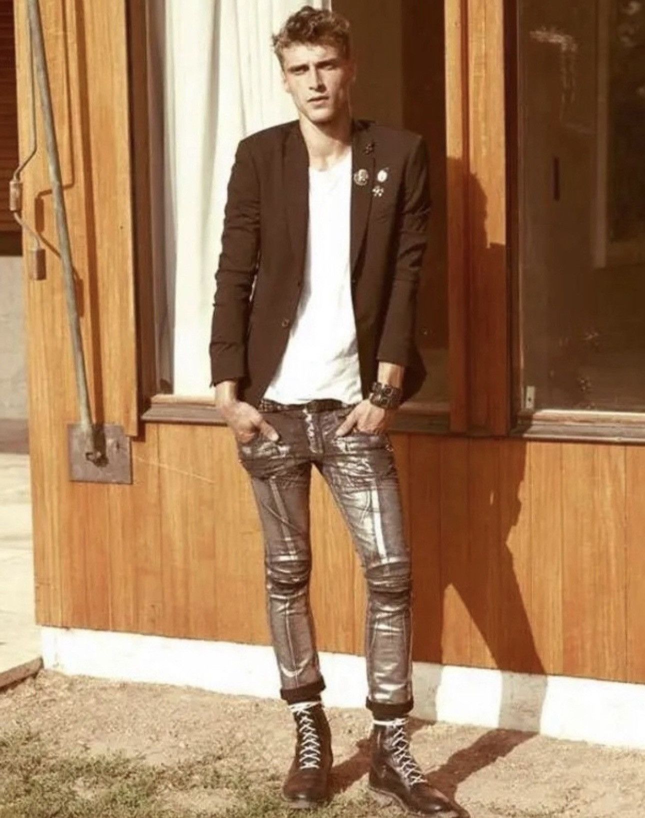 Balmain Balmain Waxed Eagle coin Denim SS11 By Decarnin Size US 32 / EU 48 - 9 Thumbnail