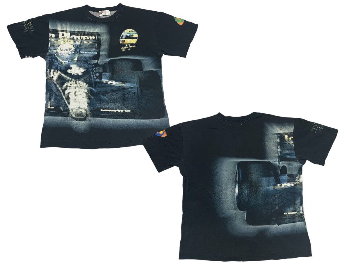 Pre-owned Grailed 90's Ayton Sienna Foundation All Overprint Shirt In Black