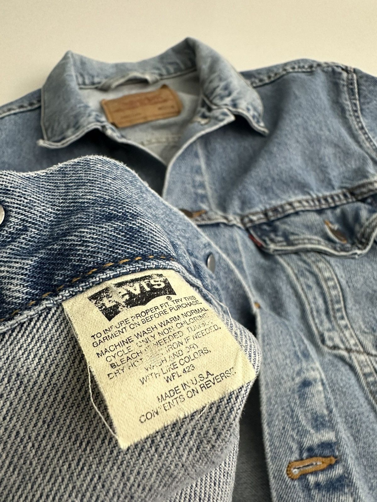 Levi's × Levi's Vintage Clothing × Vintage Vtg 90s Levi's 527 Buttons Stamp Trucker Jacket Made in USA Size US M / EU 48-50 / 2 - 7 Thumbnail