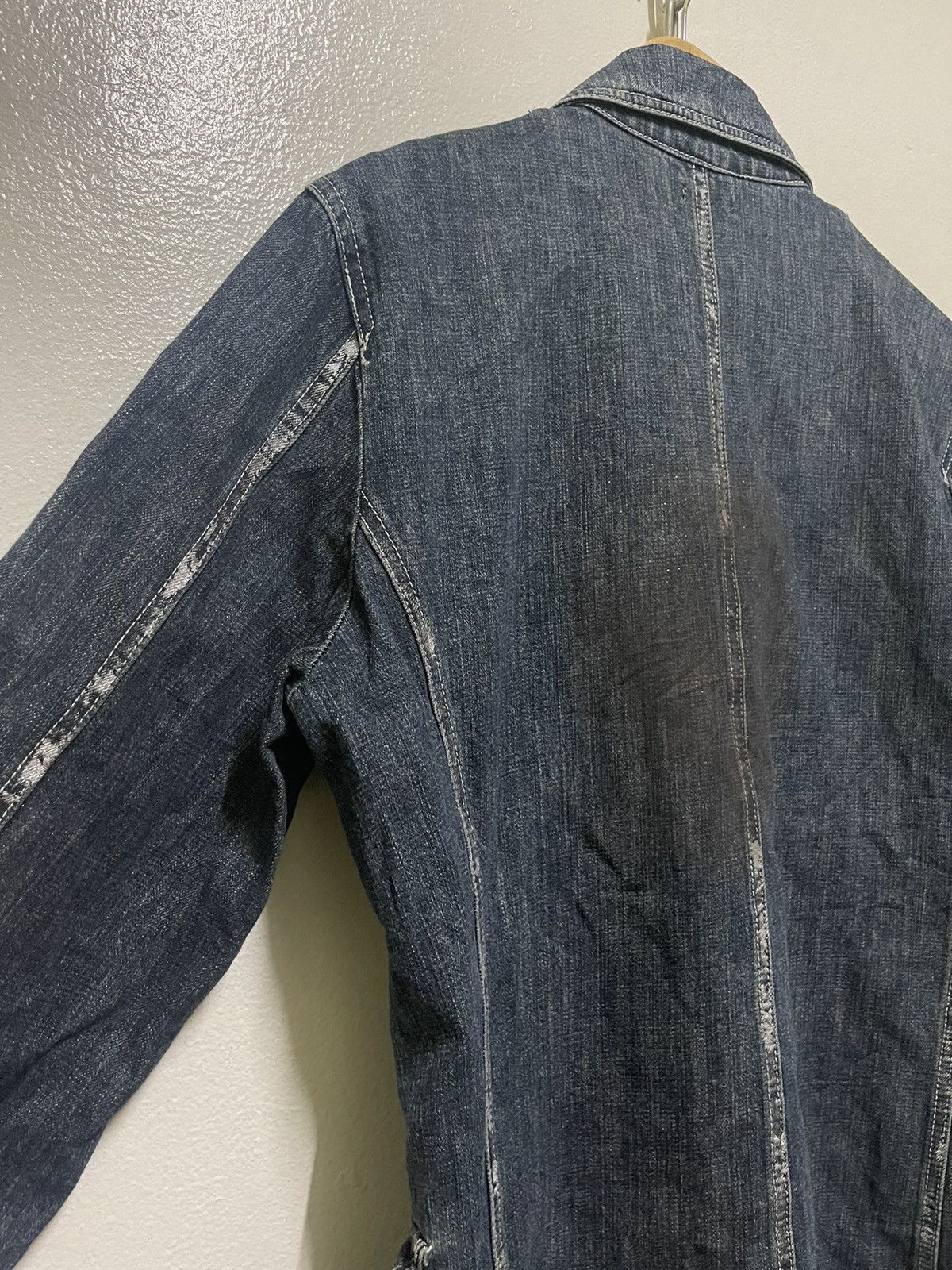 Japanese Brand Funky Devil Skull Printed Denim Jacket Blazer Size US XL / EU 56 / 4 - 10 Thumbnail
