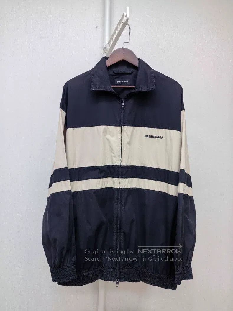 Balenciaga Balenciaga Khaki Colorblock Windbreaker Zip-Up Jacket Size US S / EU 44-46 / 1 - 1 Thumbnail