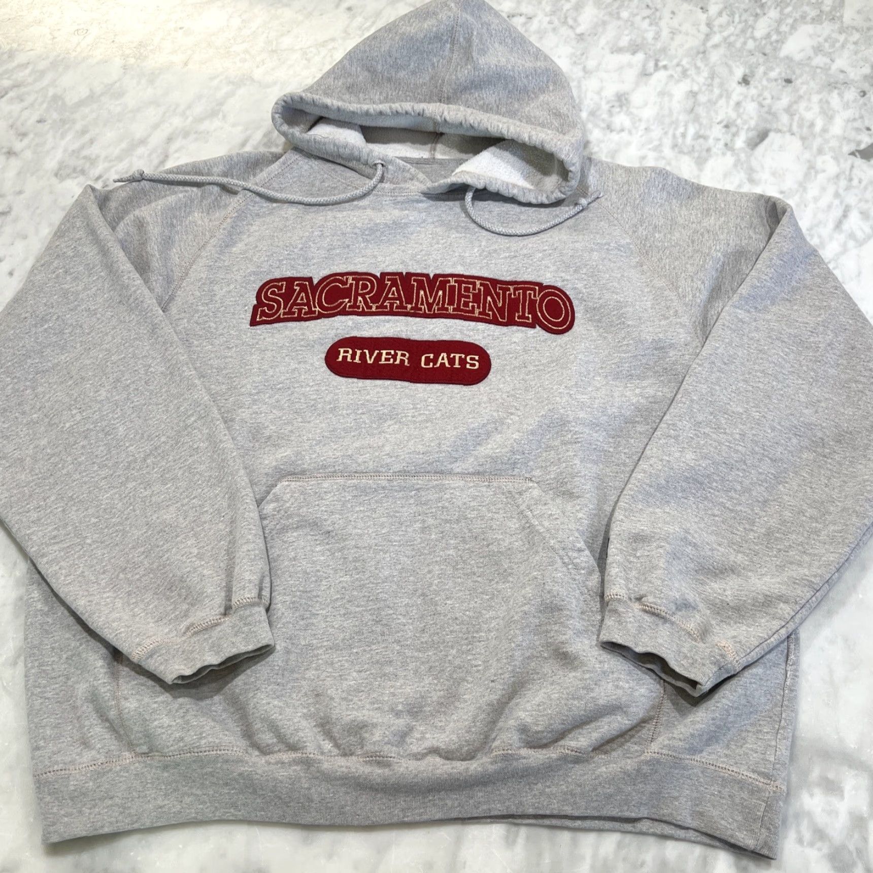 MLB Antigua Sacramento River Cats Sweatshirt Hoodie Men’s L Grey Pocket Baseball Pullover Size US L / EU 52-54 / 3 - 3 Thumbnail