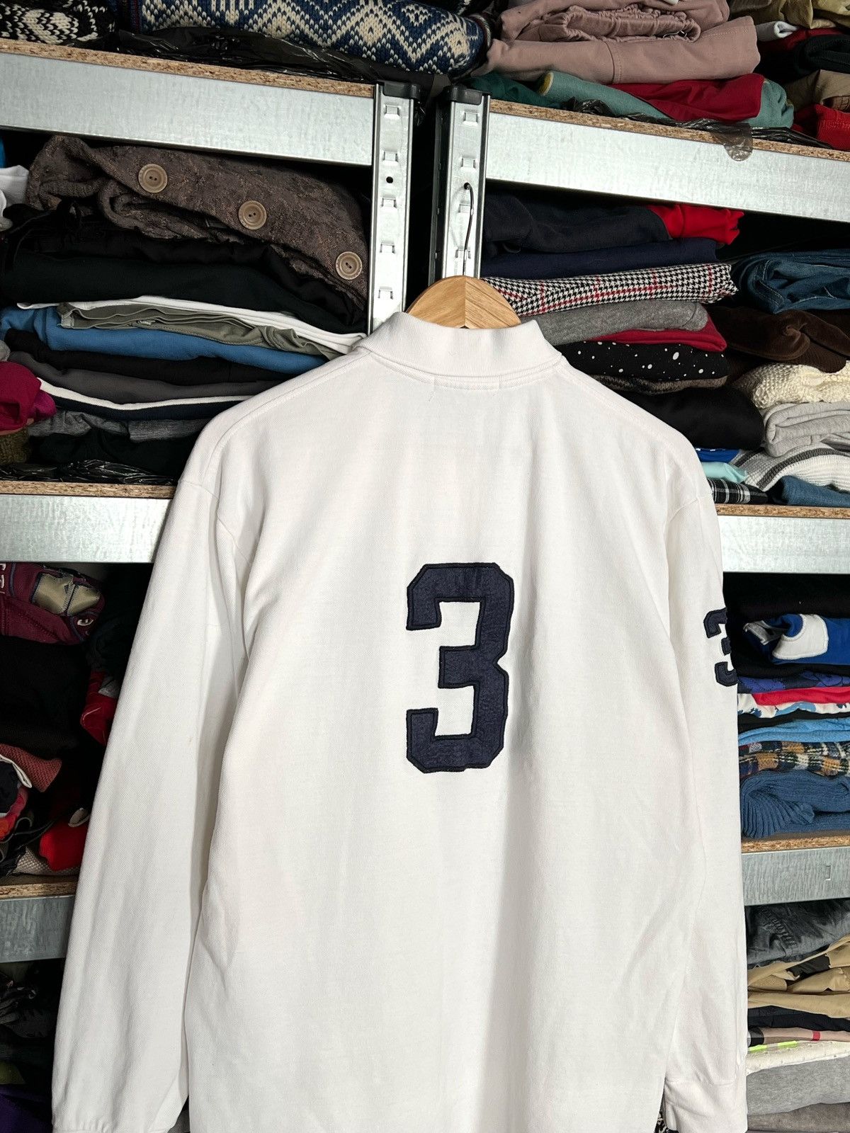 Polo Ralph Lauren Vtg Polo Ralph Lauren Big Logo Rugby Long Sleeve T-Shirt 90s Size US L / EU 52-54 / 3 - 3 Thumbnail