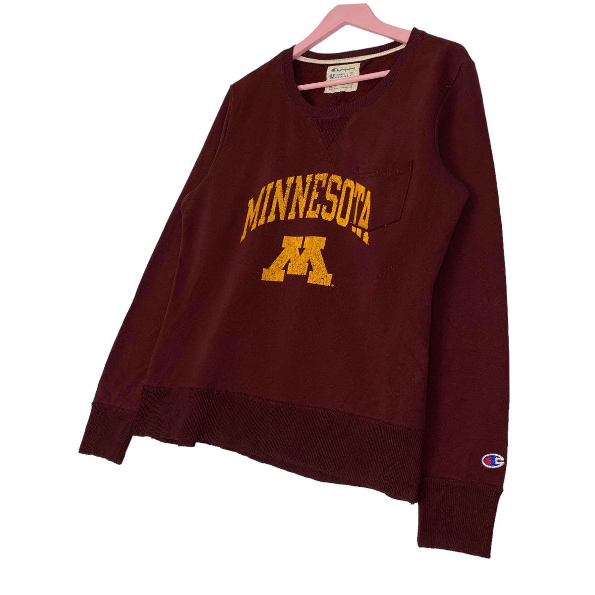 Champion × Vintage Vintage Champion Minnesota Crewneck Sweatshirt With Pocket Size L / US 10 / IT 46 - 2 Thumbnail