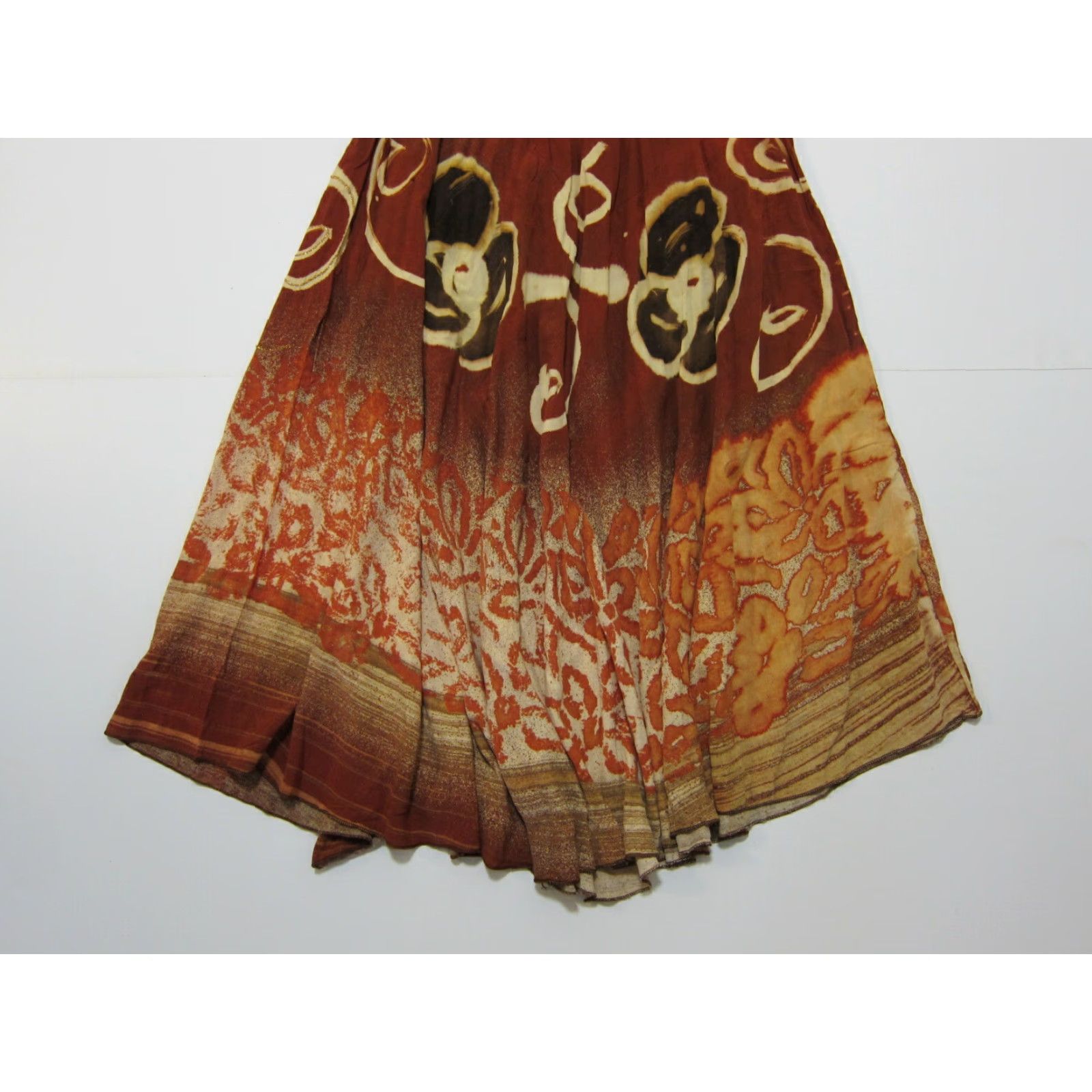 Vintage **Rossy Indonesia Batik Floral Maxi Kaftan Dress Women Size M Brown** User: Rossy Indonesia Batik Floral Maxi Kaftan Dress Women Size M Brown Size M / US 6-8 / IT 42-44 - 8 Thumbnail