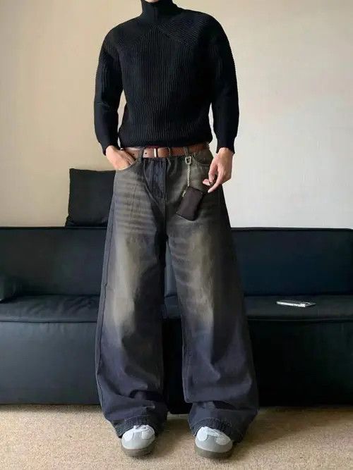 Jean × Vintage Vintage Washed Retro Wide Leg Denim Jeans Size US 32 / EU 48 - 3 Thumbnail