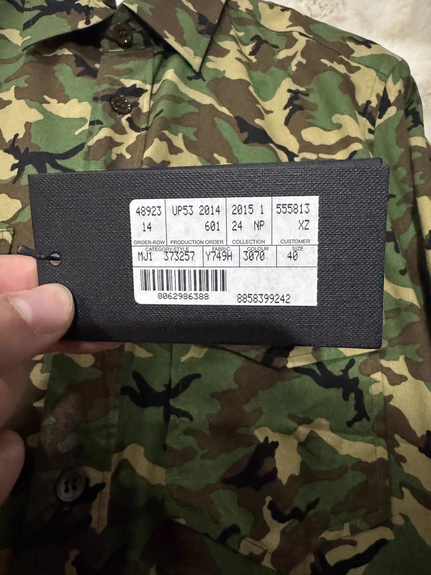 Saint Laurent Paris Saint Laurent Hedi Slimane vintage camo men's shirt 40 Size US XXS / EU 40 - 2 Thumbnail