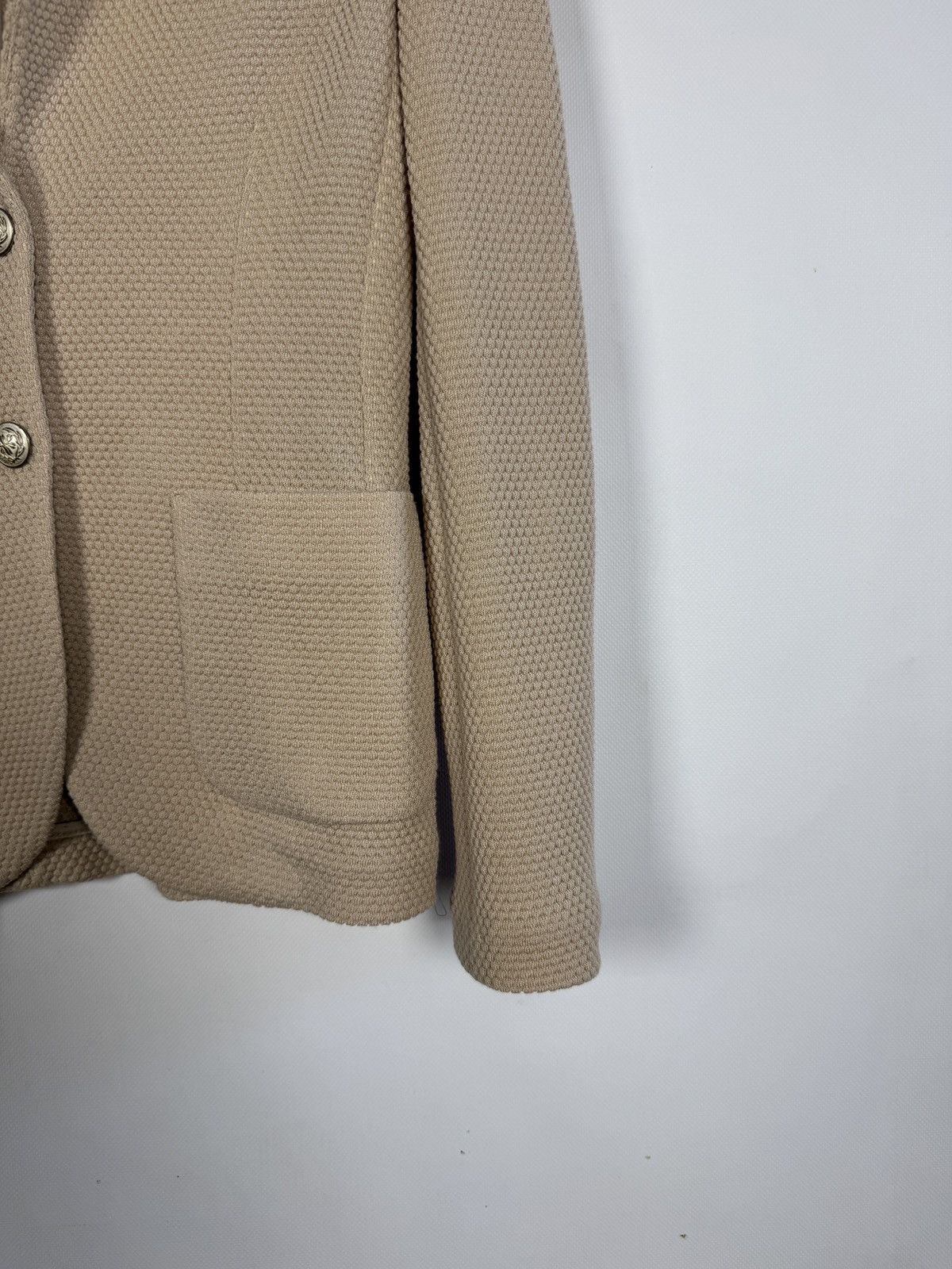 Circolo 1901 Circolo 1901 Blazer Virgil Wool Beige Textured Knit Jacket Size S / US 4 / IT 40 - 5 Thumbnail