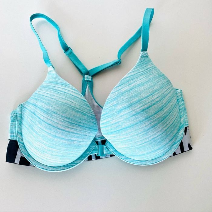 Victoria's Secret VS VICTORIAS SECRET Pink Turquoise Stripe Open Back ...