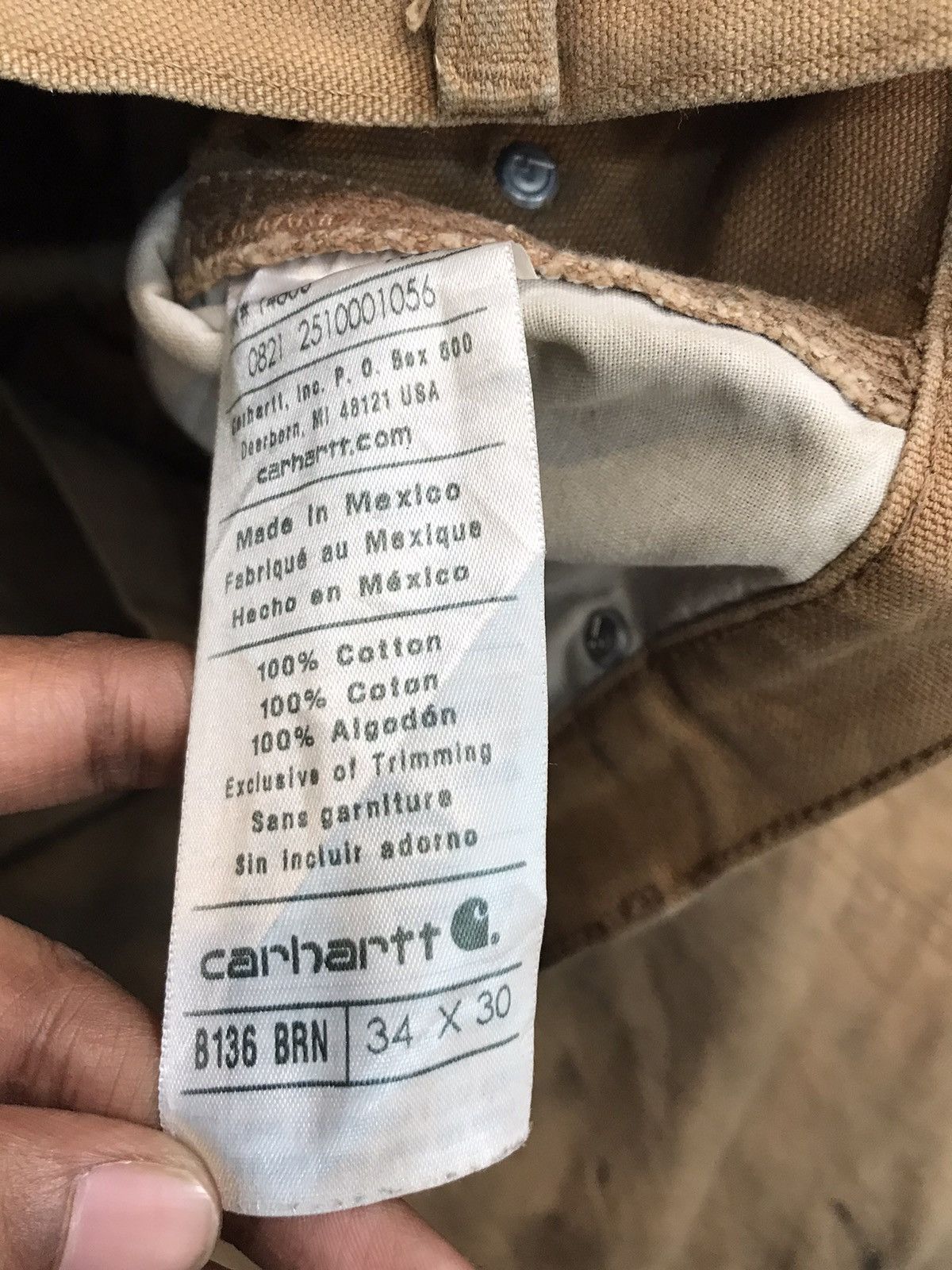 Carhartt × Vintage Vintage Carhartt B136 BRN double knee denim Size US 34 / EU 50 - 8 Thumbnail