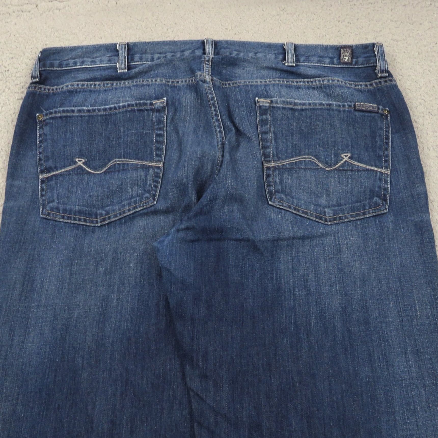 7 For All Mankind 7 For All Mankind Jeans Mens Slim 40x34 Dark Wash 100% Cotton Denim 5-Pocket Style Straight Size US 40 / EU 56 - 3 Thumbnail