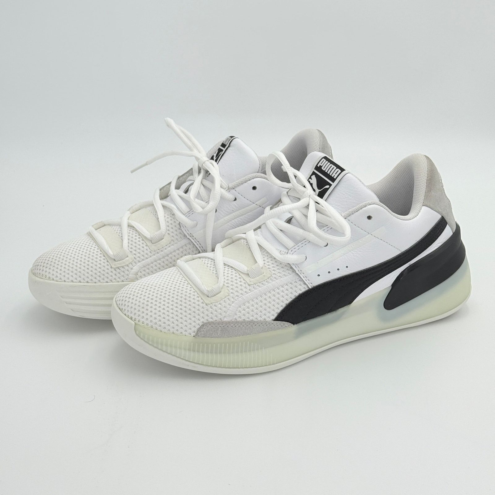 Puma Puma Clyde Hardwood White Black Basketball Shoes Size US 9 / EU 42 - 1 Thumbnail