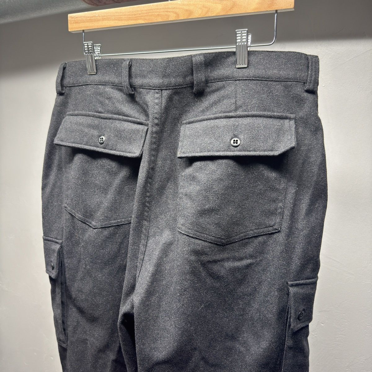 Vintage Gap Wide Leg Wool Cargo Trouser Pants ERD Grunge Size US 36 / EU 52 - 4 Thumbnail