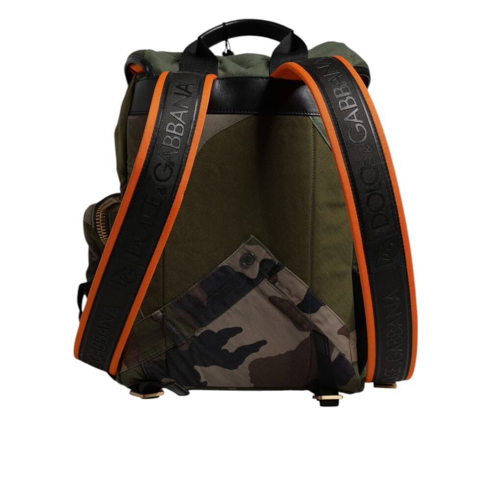 Dolce & Gabbana Dolce & Gabbana Military Green Patchwork Travel Backpack Bag Size ONE SIZE - 5 Thumbnail