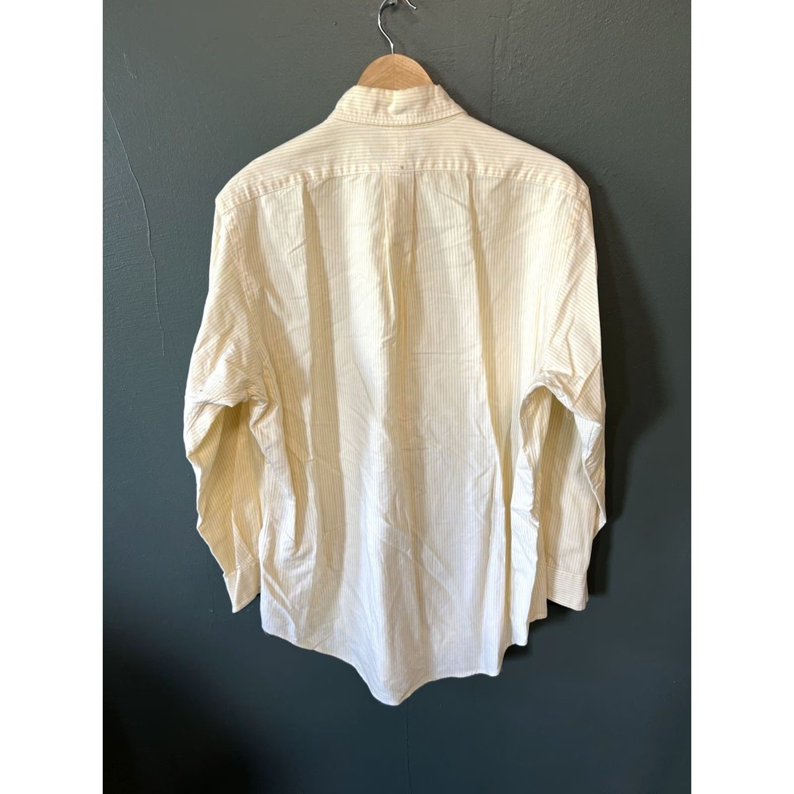 Polo Ralph Lauren Polo Ralph Lauren Mens Button-Up Striped Long Sleeve Shirt 16 34 Yellow Size US L / EU 52-54 / 3 - 2 Thumbnail