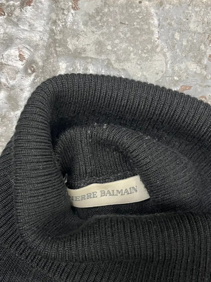 Balmain 2000s Pierre Balmain Black Wool Multi Pockets Turtleneck Size US M / EU 48-50 / 2 - 8 Thumbnail