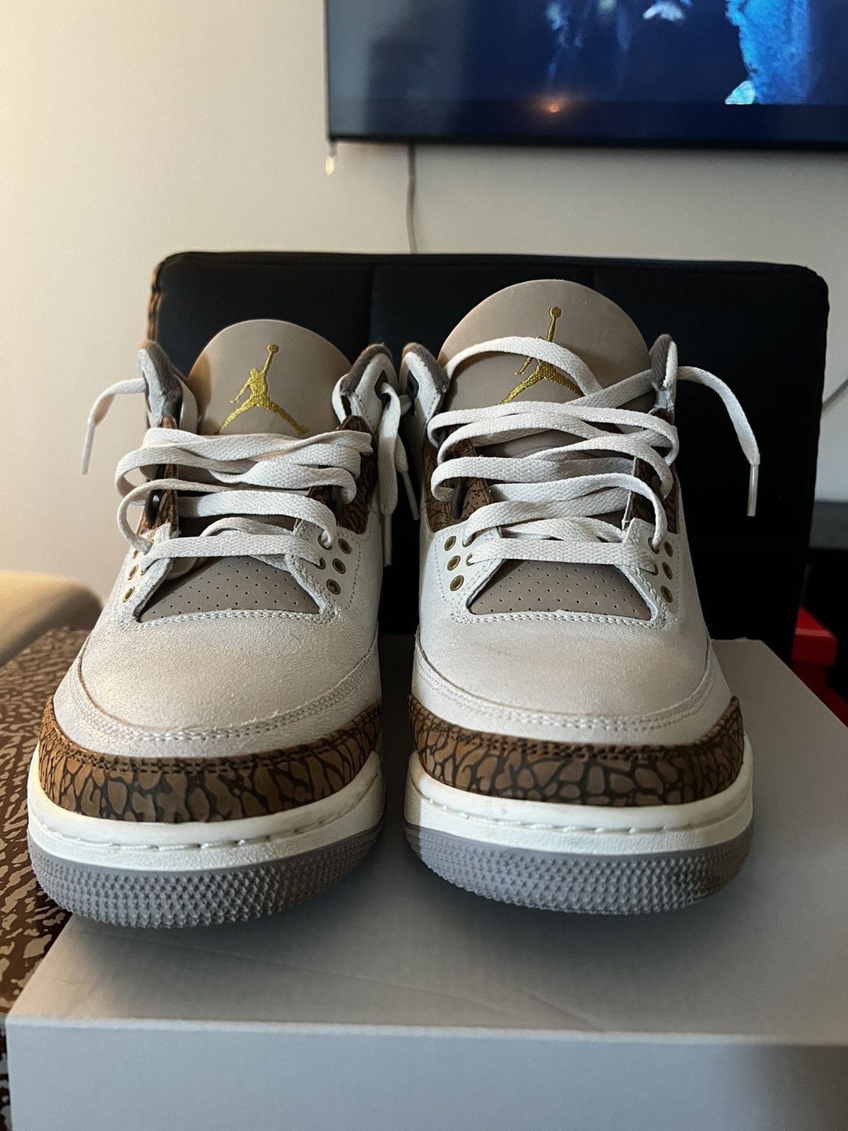 image of Nike Jordan 3 Palomino Shoes in Cream, Men's (Size 11.5)