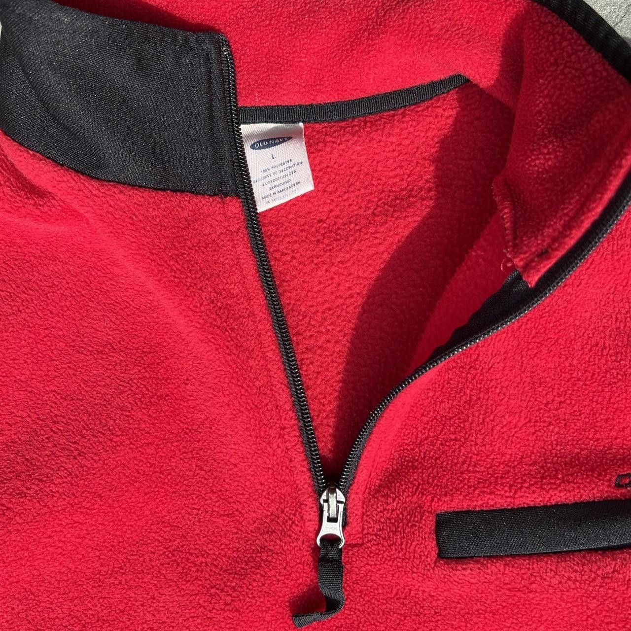 Old Navy Y2K Gorpcore Red Fleece Quarter Zip Pullover Size US L / EU 52-54 / 3 - 3 Thumbnail