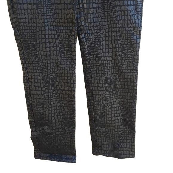 Vintage Vtg Cartise Cigarette Pant Sz 8 Black Alligator Textured Fau Size 30" / US 8 / IT 44 - 7 Thumbnail