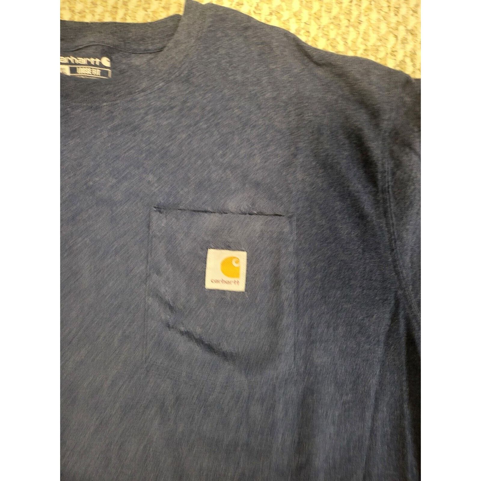 Carhartt Carhartt Men's Workwear Pocket T-shirt - Navy, XL (K87) Size US XL / EU 56 / 4 - 3 Thumbnail