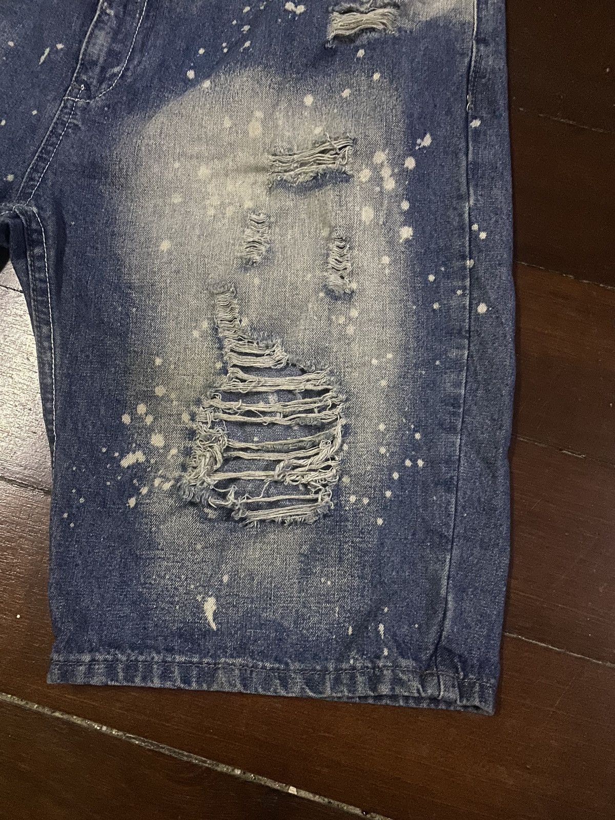 Designer × Japanese Brand Fire 🔥 FLY SOCIETY distressed splatted denim Size US 40 / EU 56 - 4 Thumbnail