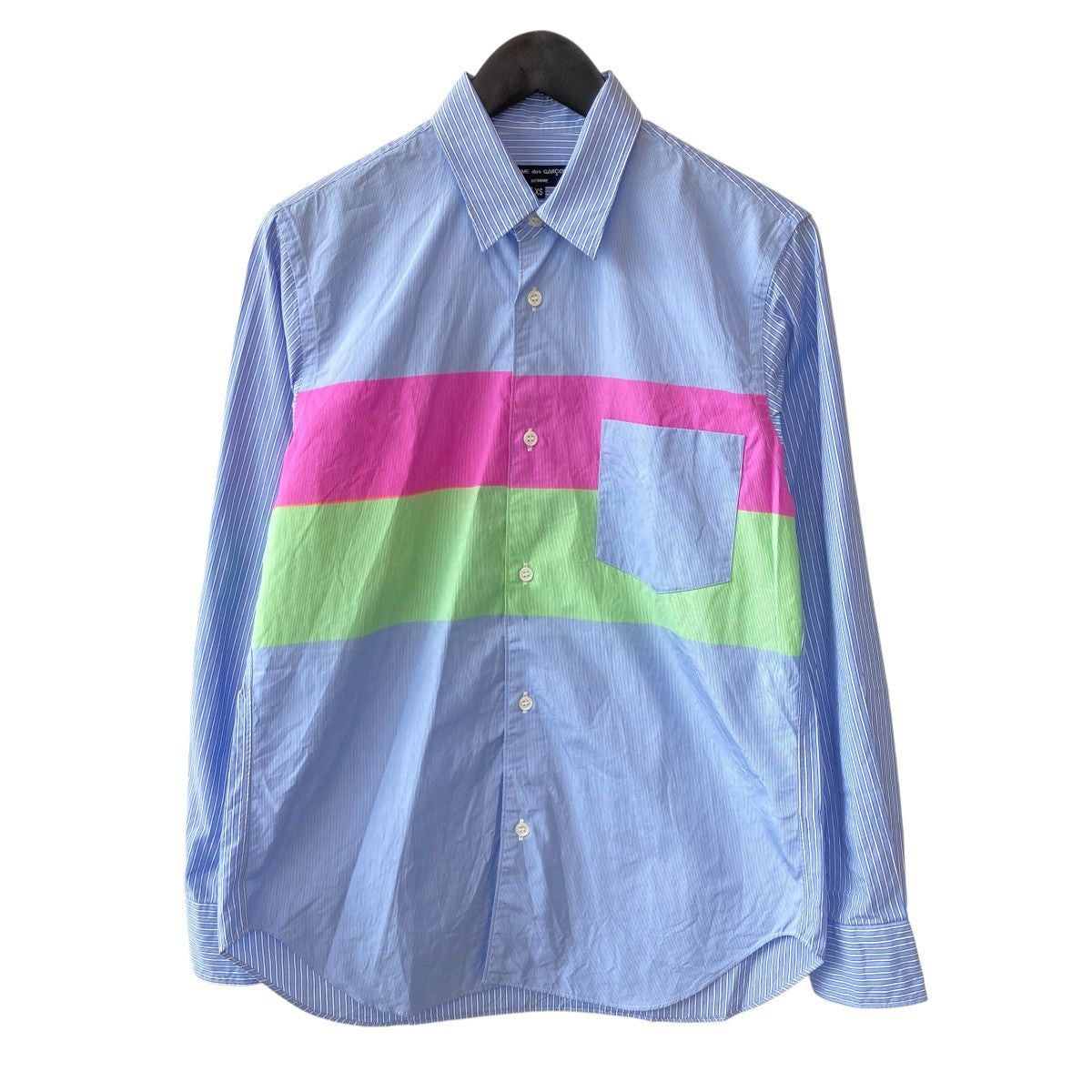Comme des Garcons Fluoro Striped Long Sleeve Shirt Size US XS / EU 42 / 0 - 1 Thumbnail