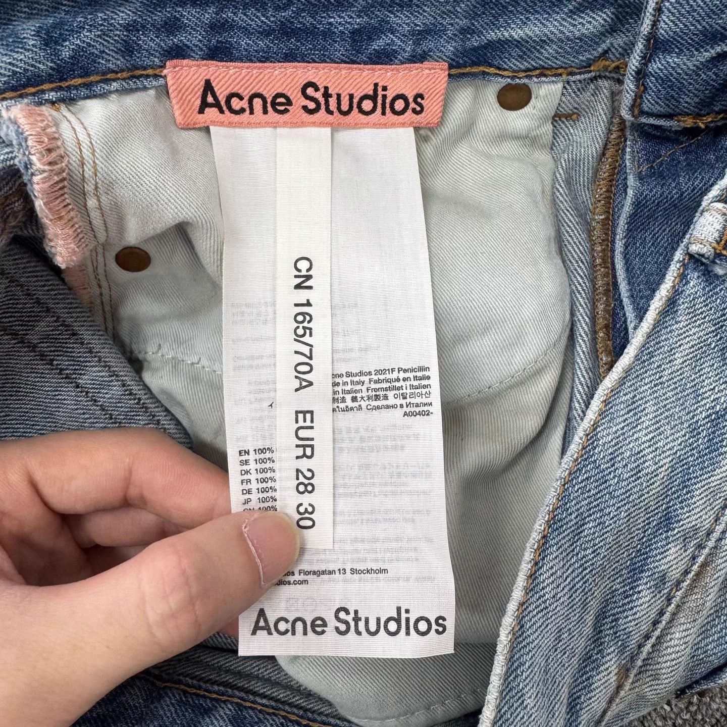 Acne Studios Acne Studios Distressed Blue Wide Leg Jeans 28/30 99 New Size 28" / US 6 / IT 42 - 6 Thumbnail