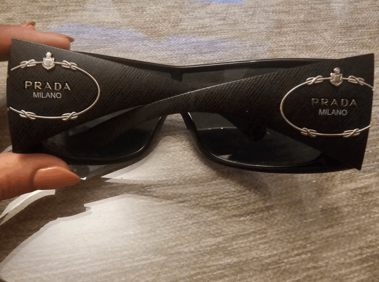 Prada PRADA Sunglasses Wrap Shield Mask Symbole Sport Red Tab Size ONE SIZE - 2 Thumbnail