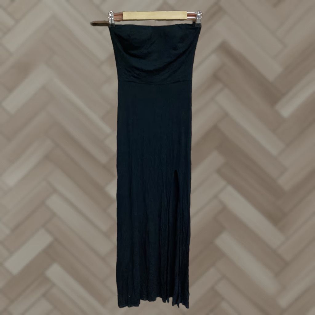 Vintage VINTAGE La Scala Womens Dress Strapless A-Line Black Knee Length Medium US Made USA 50" Length 13" Pit to Pit Womens Size M / US 6-8 / IT 42-44 - 1 Thumbnail