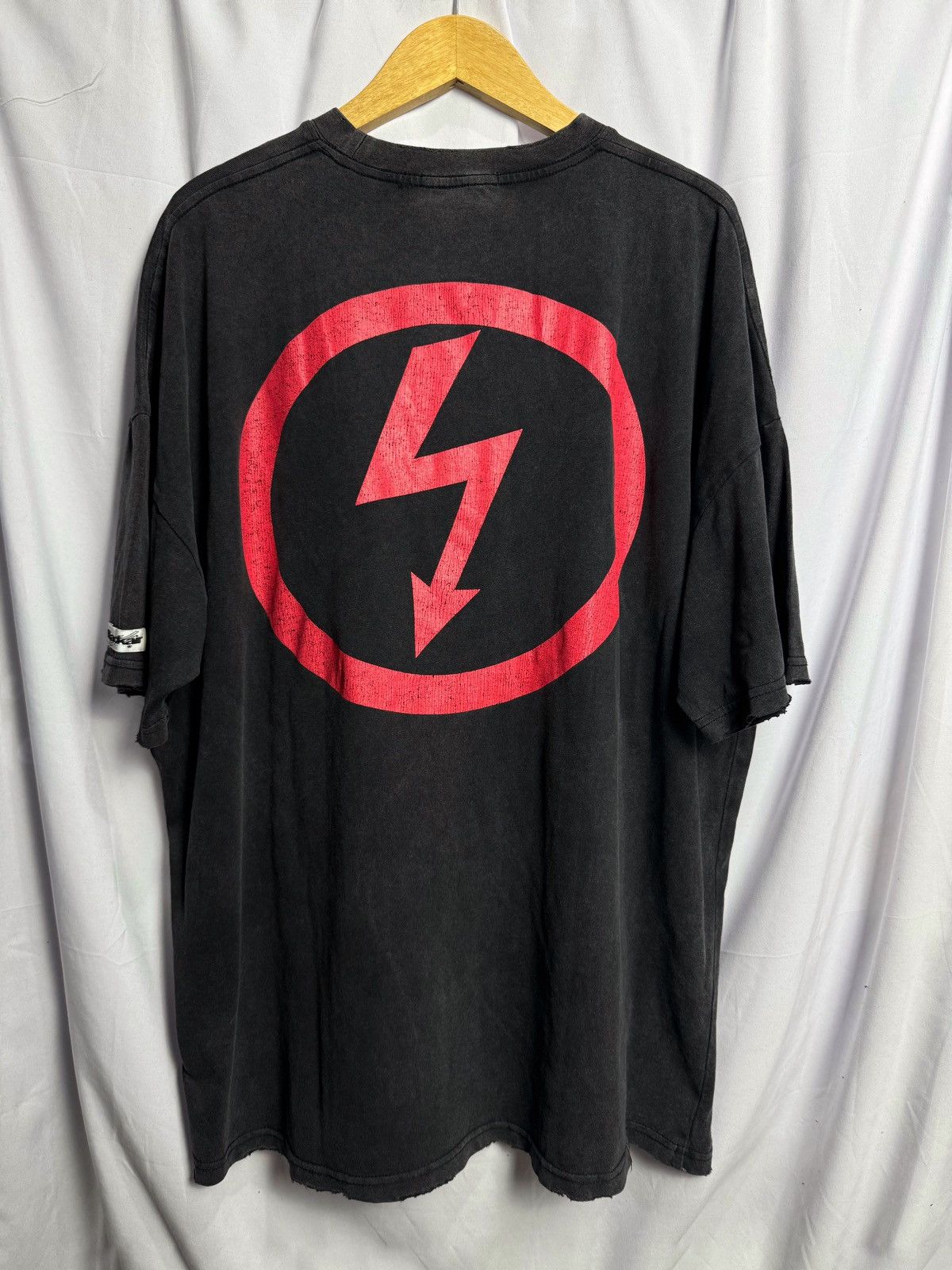 Hysteric Glamour × If Six Was Nine × Japanese Brand Black Air Marilyn Manson Distressed Black Faded Tees Size US XL / EU 56 / 4 - 2 Thumbnail