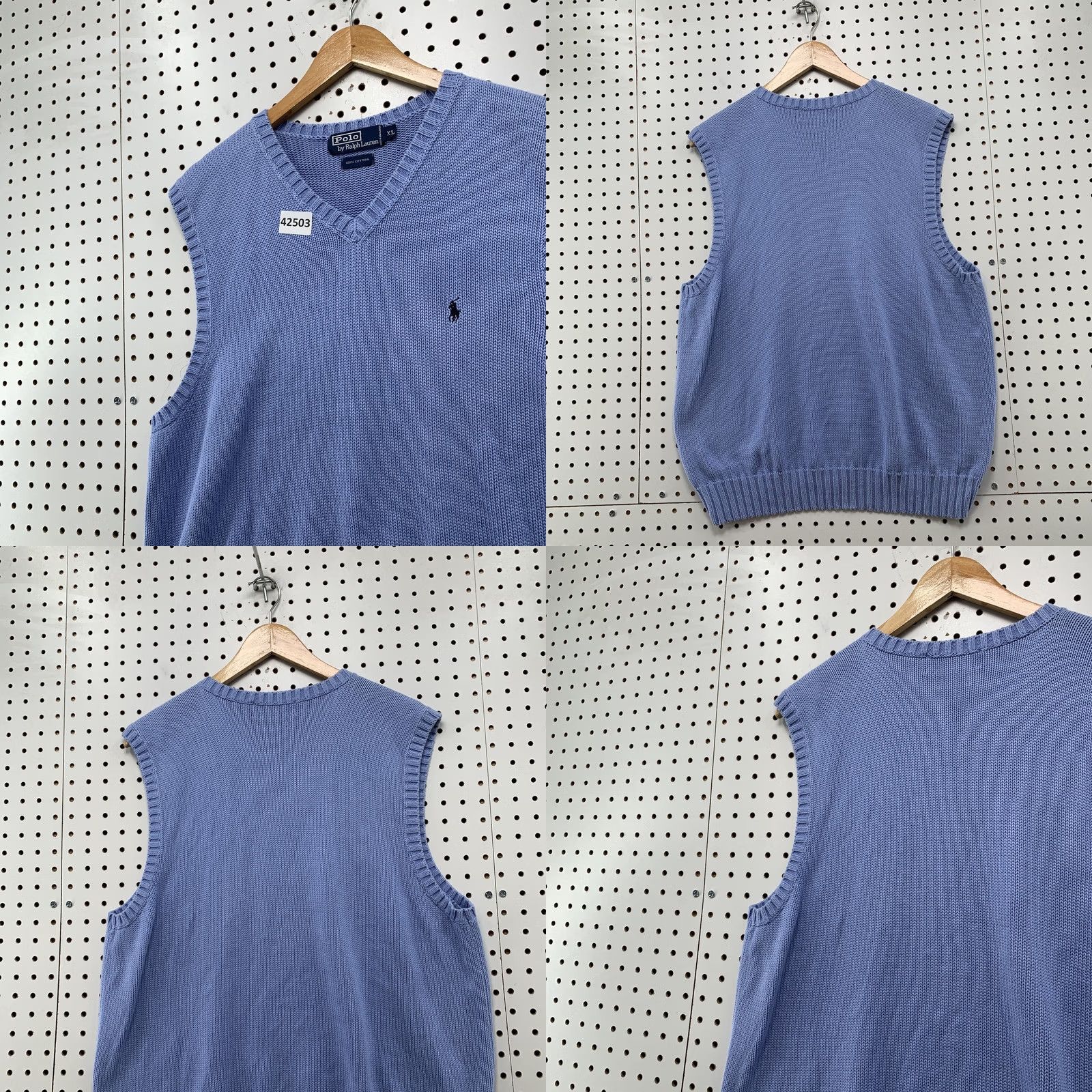 Polo Ralph Lauren Polo by Ralph Lauren Vest Sweater XL Blue Sleeveless V Neck Mens Size US L / EU 52-54 / 3 - 8 Thumbnail