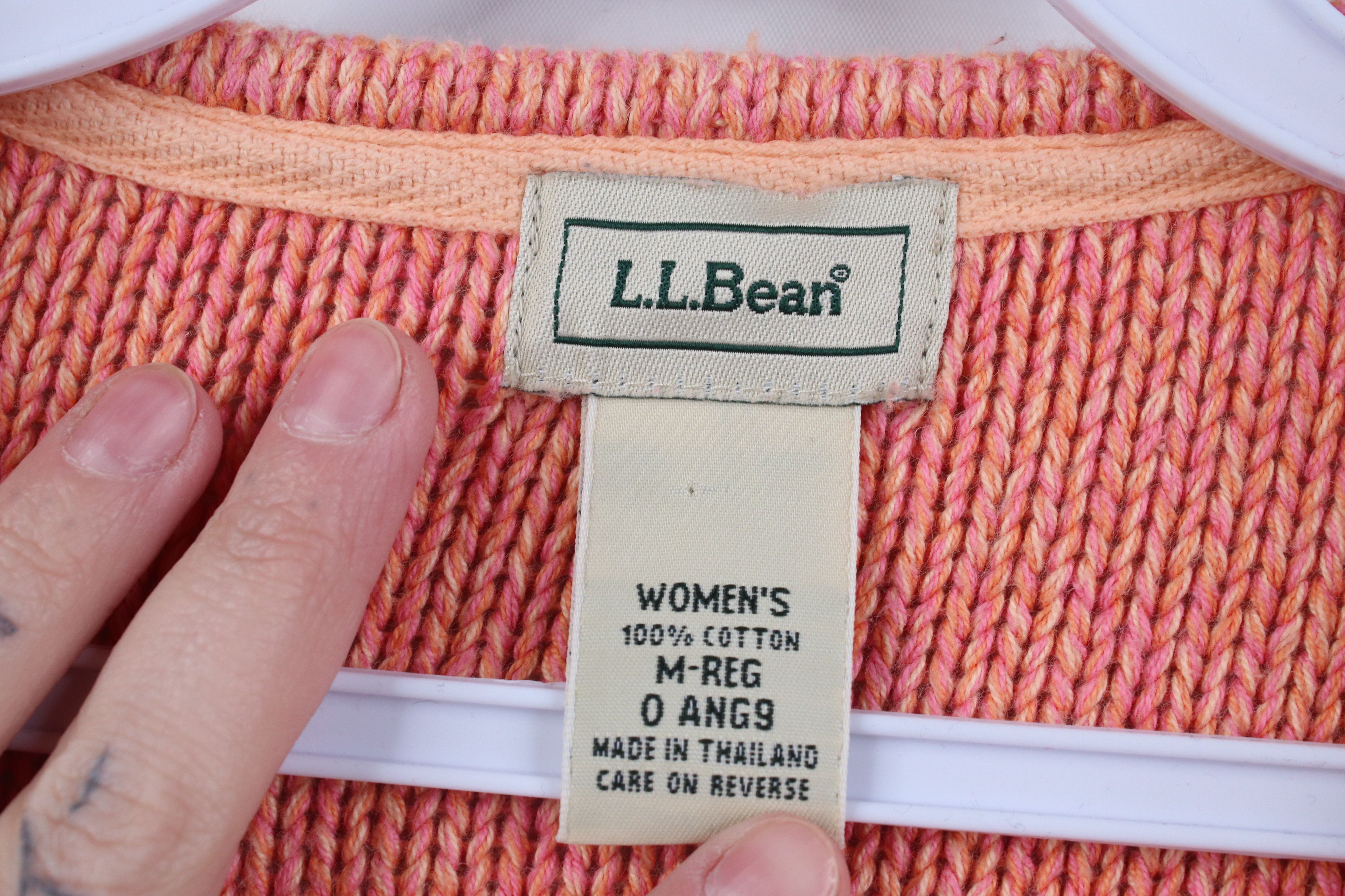 L.L. Bean Vintage Y2K LL Bean Cotton Marled Knit Sweater Orange Fleck Size M / US 6-8 / IT 42-44 - 5 Thumbnail