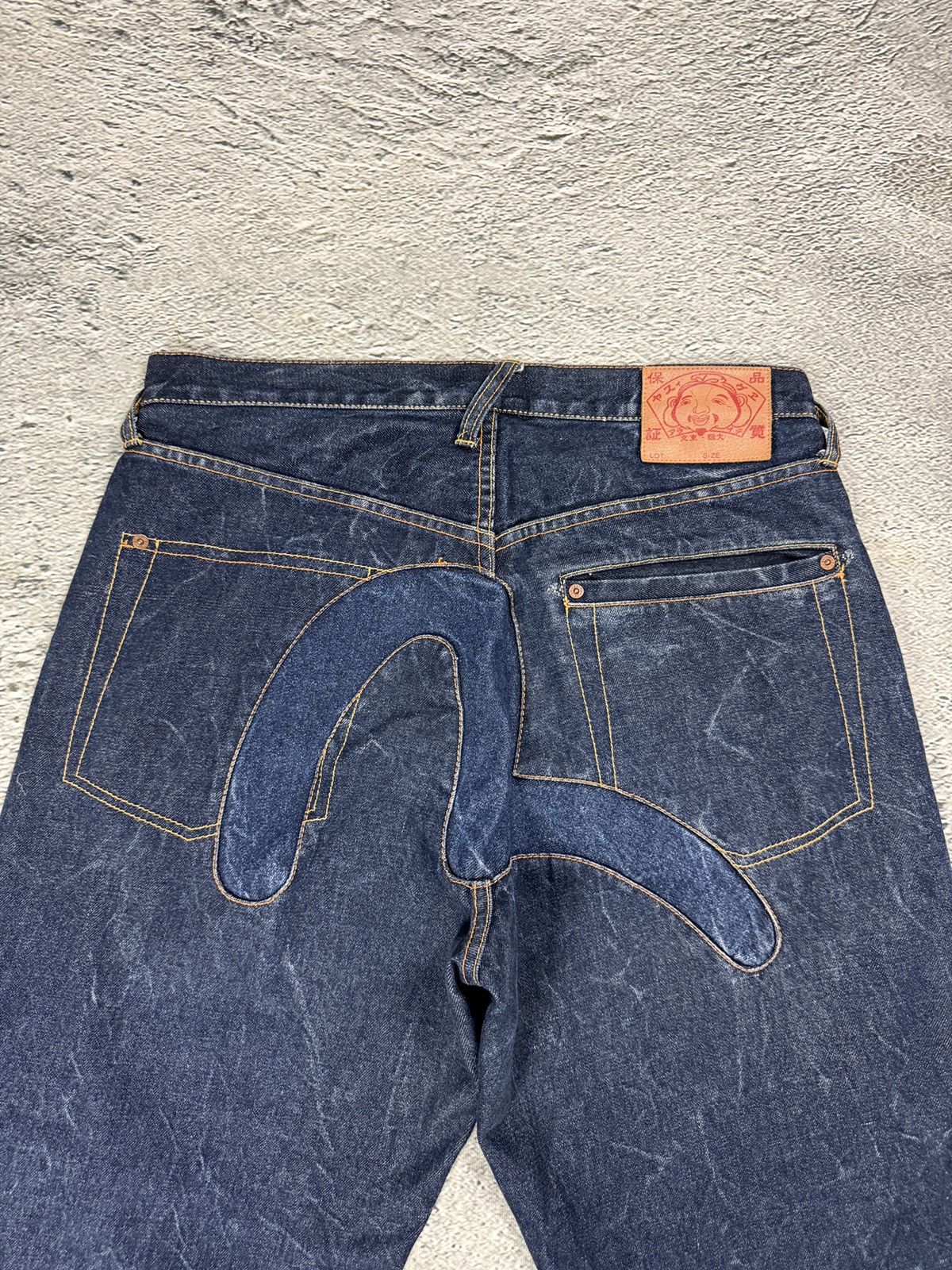 Evisu Evisu jeans big logo seagull selvedge denim Y2K navy blue Size US 34 / EU 50 - 2 Thumbnail